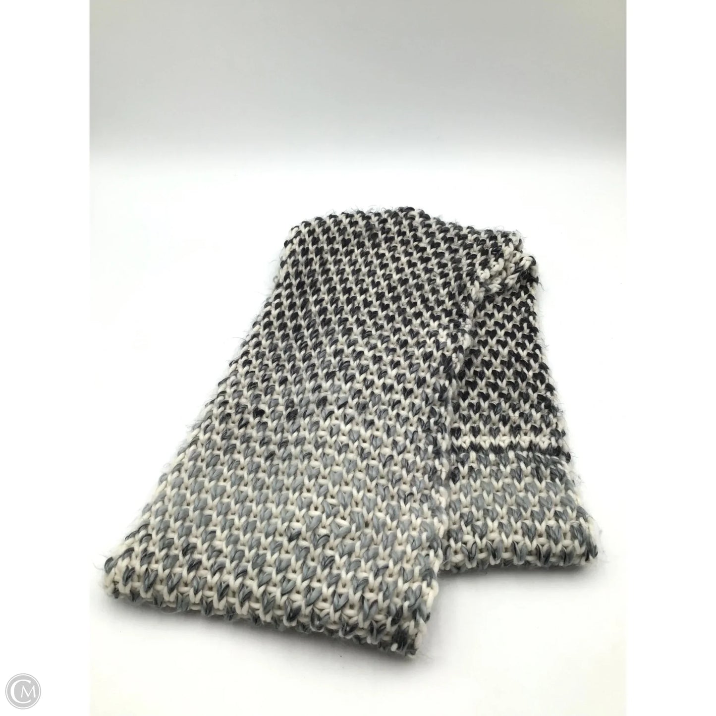 Scarf Winter By Clothes Mentor In Grey & White