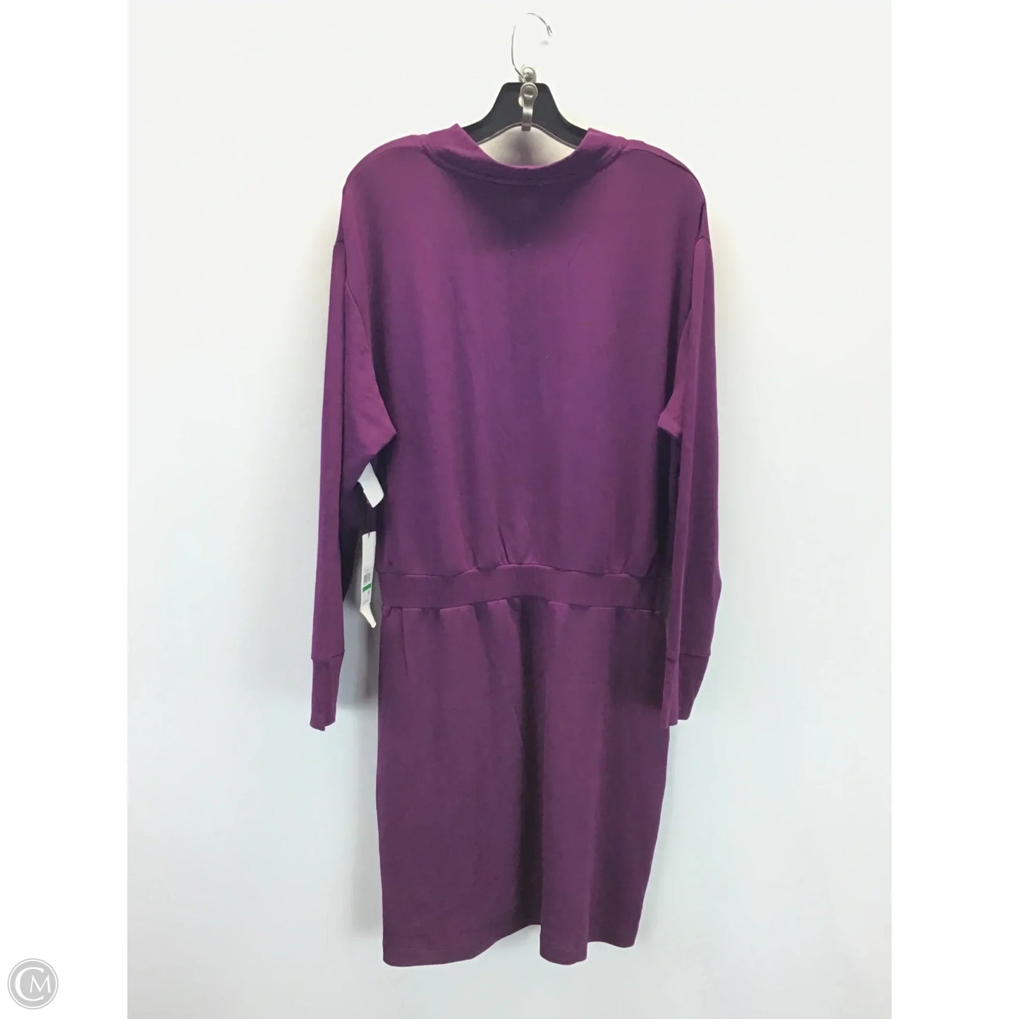 Dress Casual Midi By Calvin Klein In Purple, Size: L