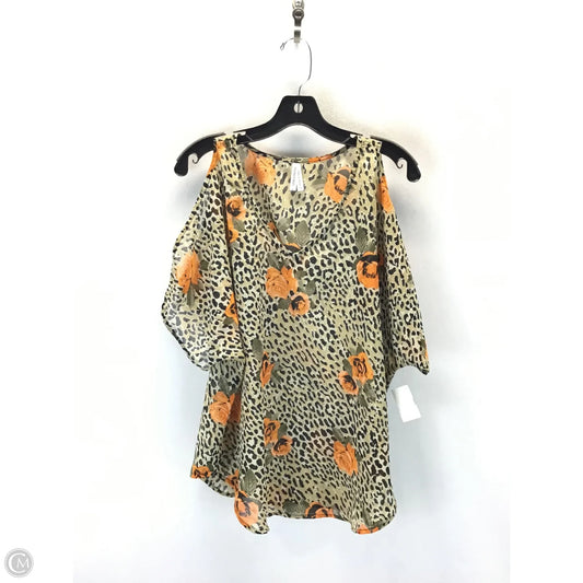 Top Short Sleeve By Live 4 Truth In Animal Print, Size: 1x