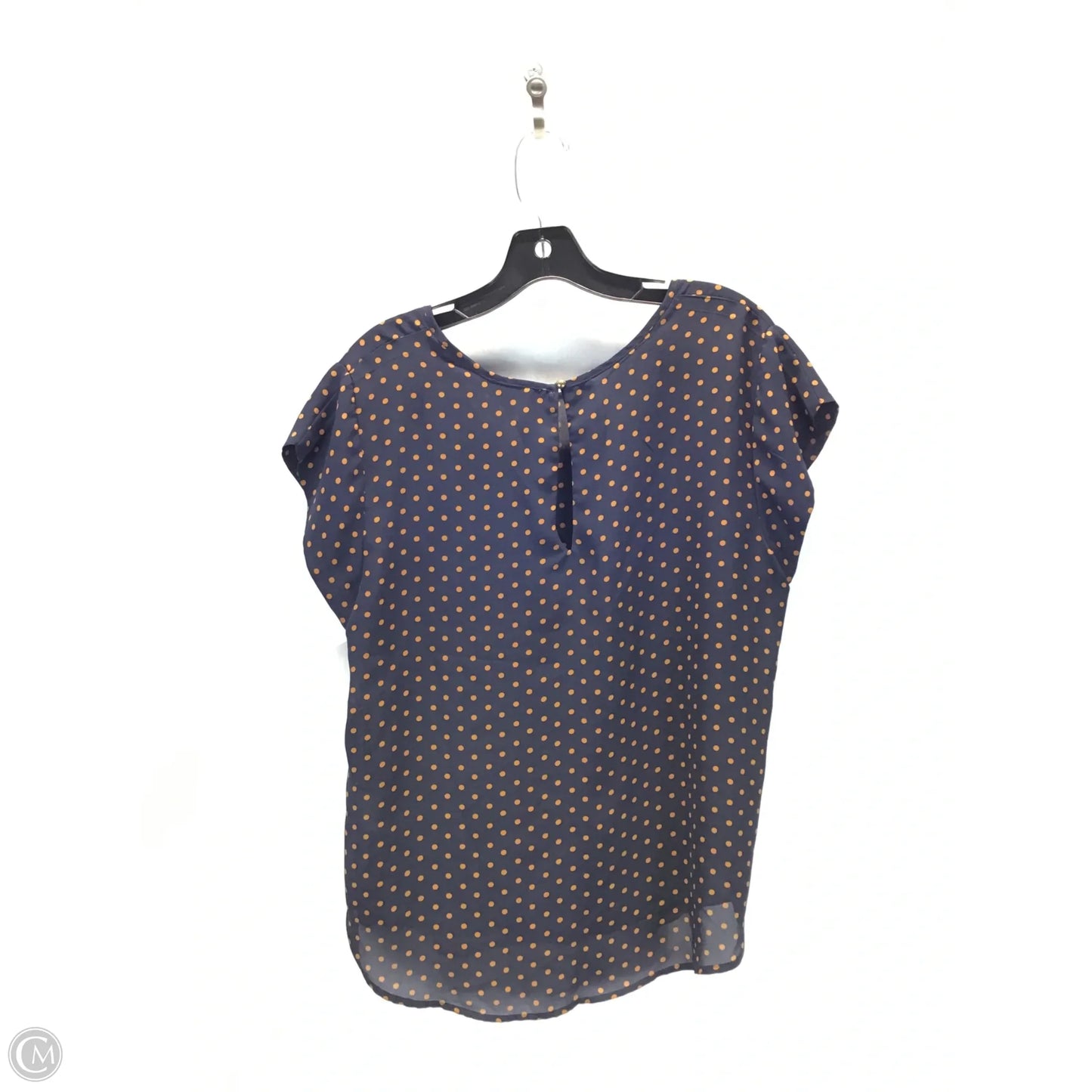 Top Short Sleeve By Lily White In Blue & Gold, Size: Xl