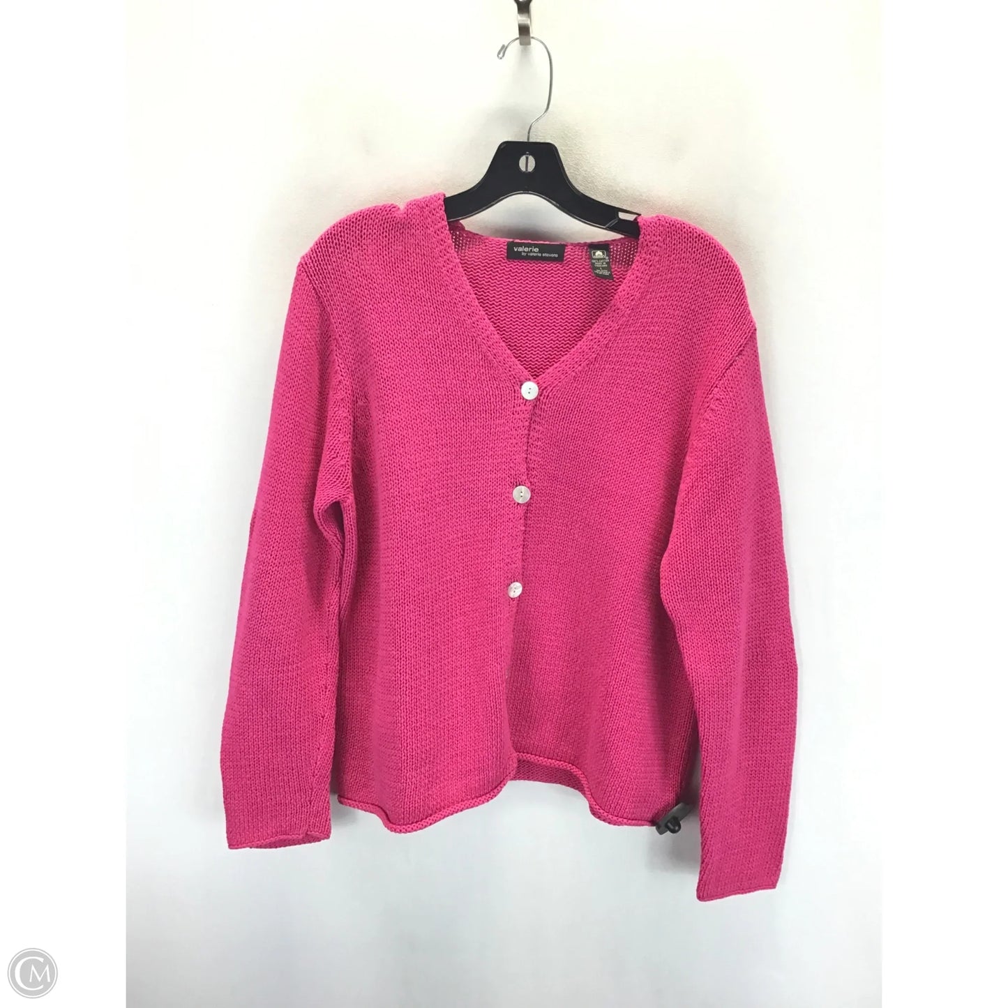 Cardigan By Valerie Stevens In Pink, Size: L