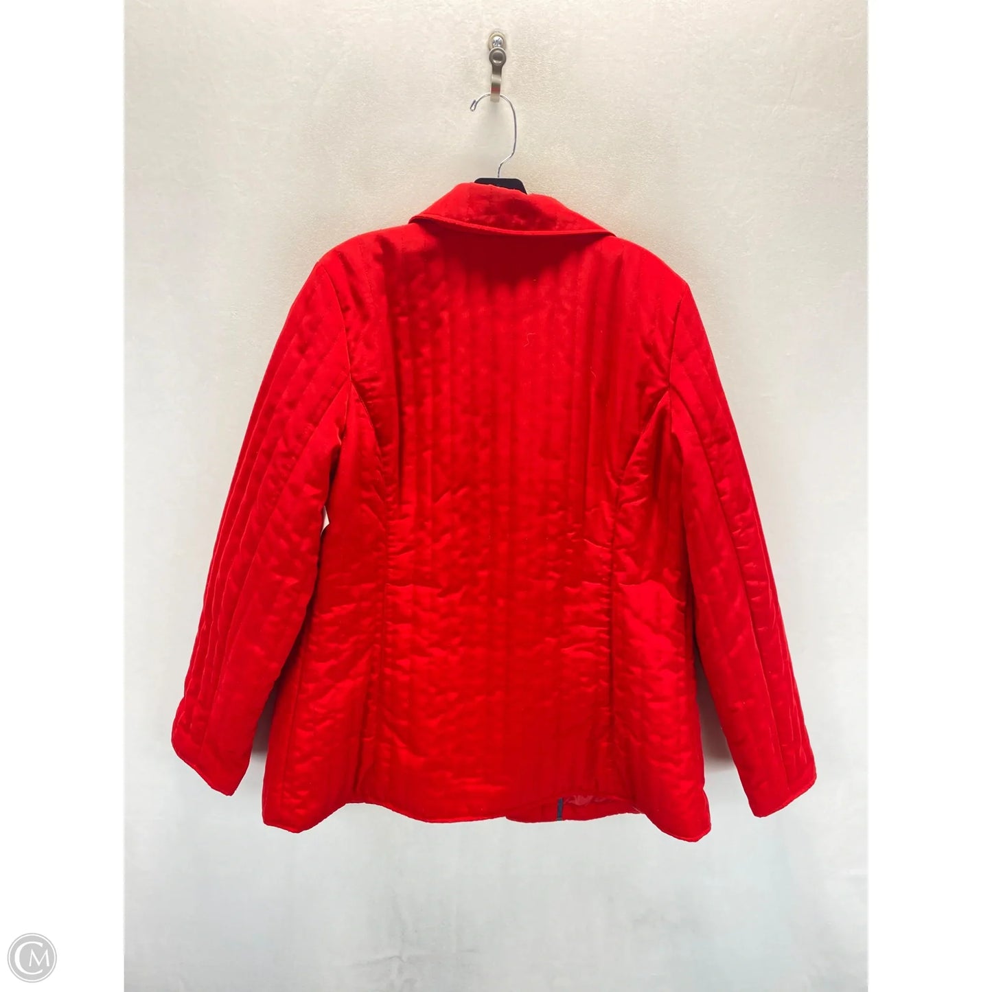Coat Peacoat By Calvin Klein In Red, Size: L