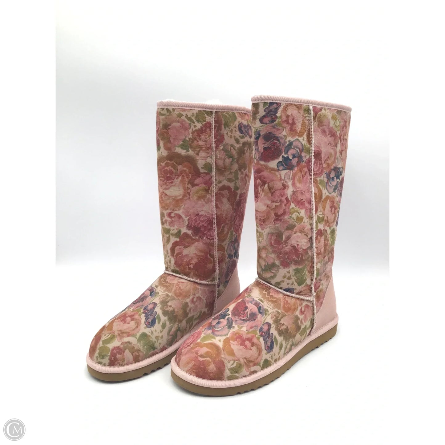 Boots Designer By Ugg In Floral Print, Size: 9