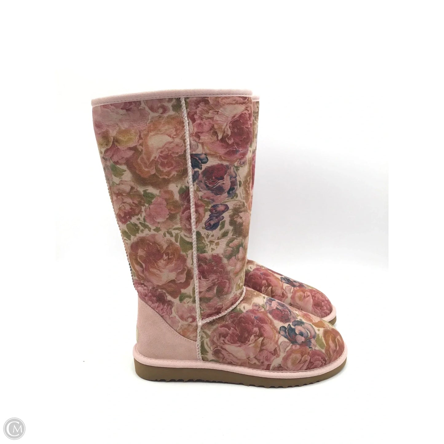 Boots Designer By Ugg In Floral Print, Size: 9