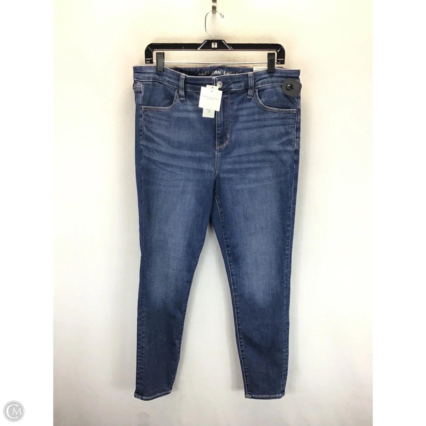 Jeans Jeggings By American Eagle In Blue Denim, Size: 16