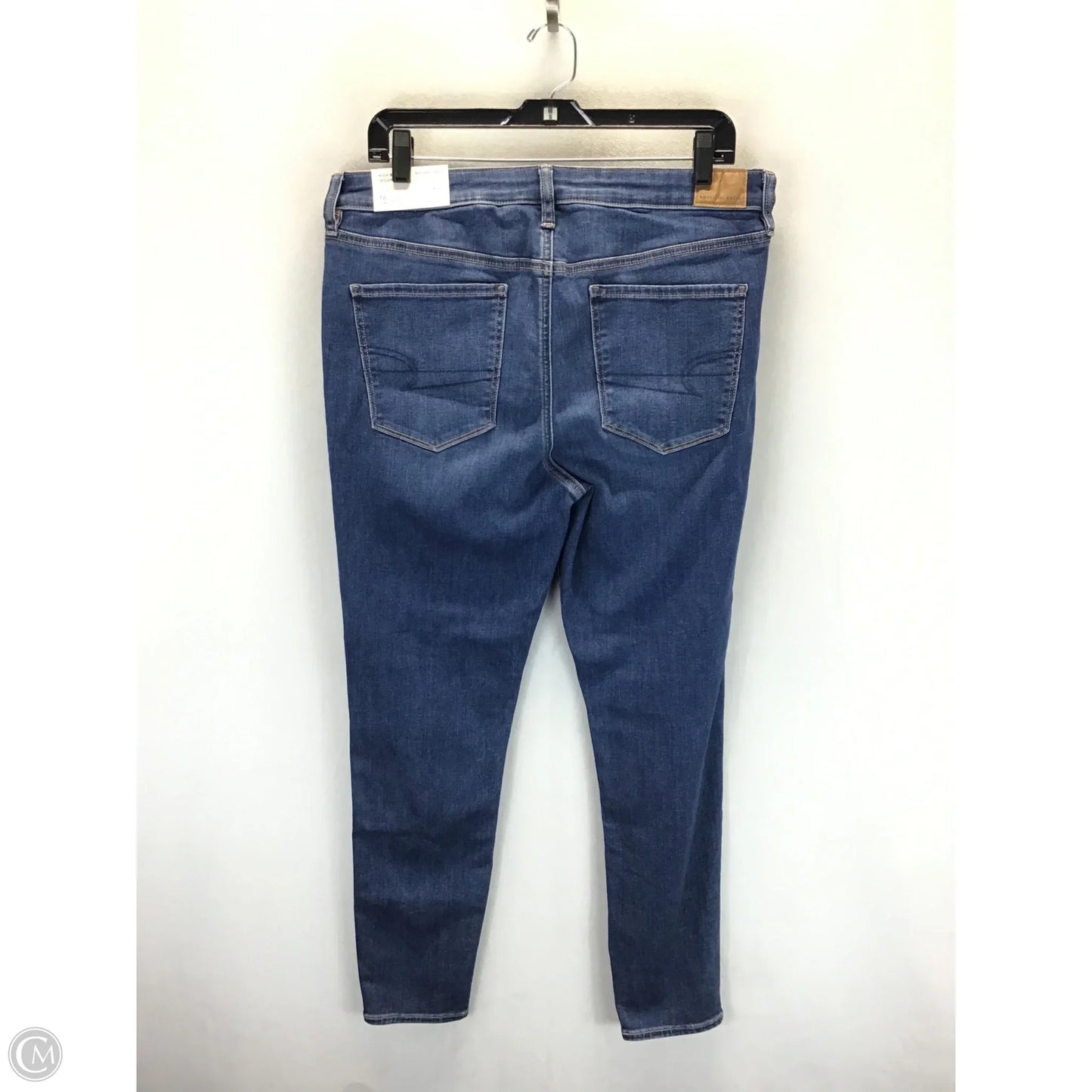 Jeans Jeggings By American Eagle In Blue Denim, Size: 16