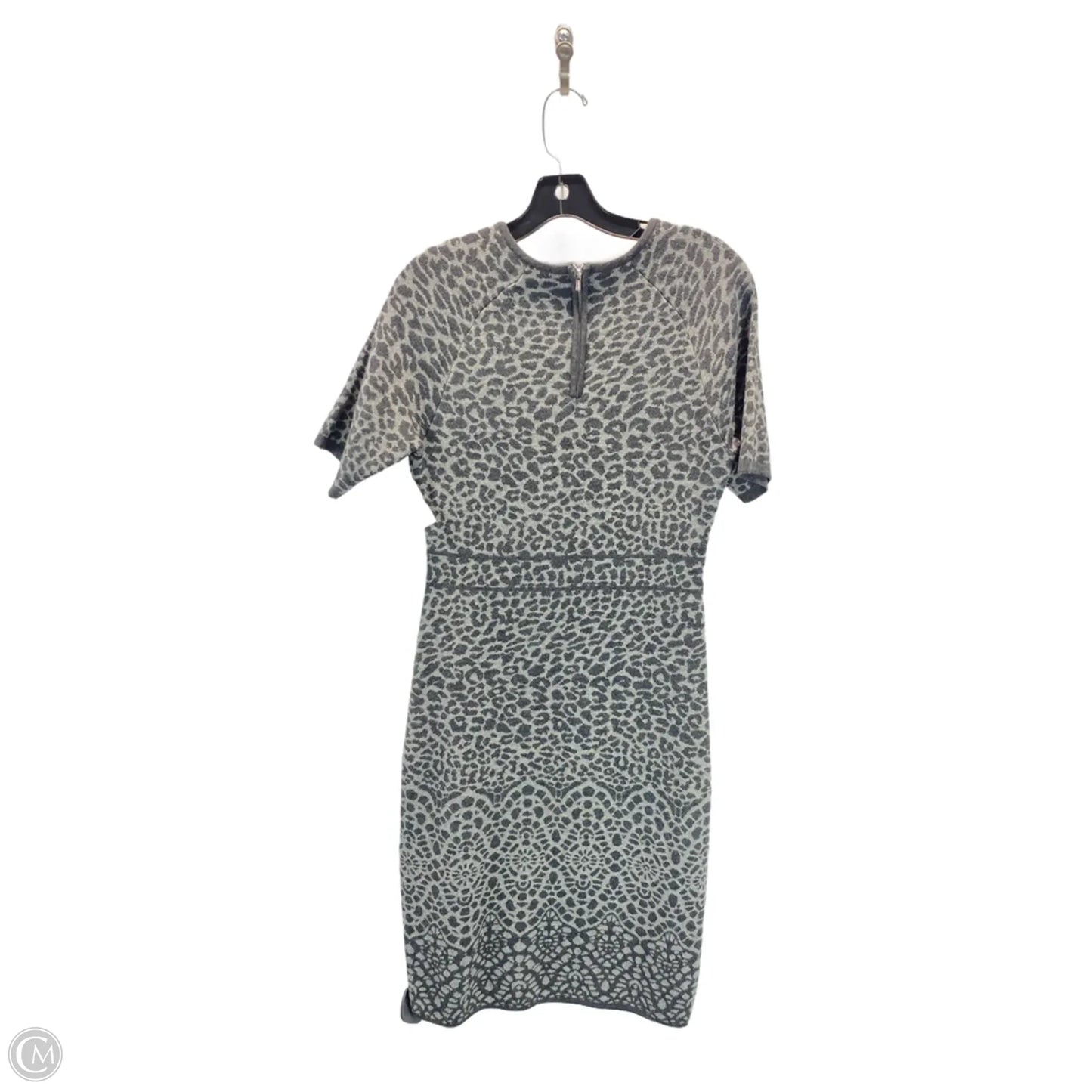 Dress Casual Midi By Calvin Klein In Black & Grey, Size: M