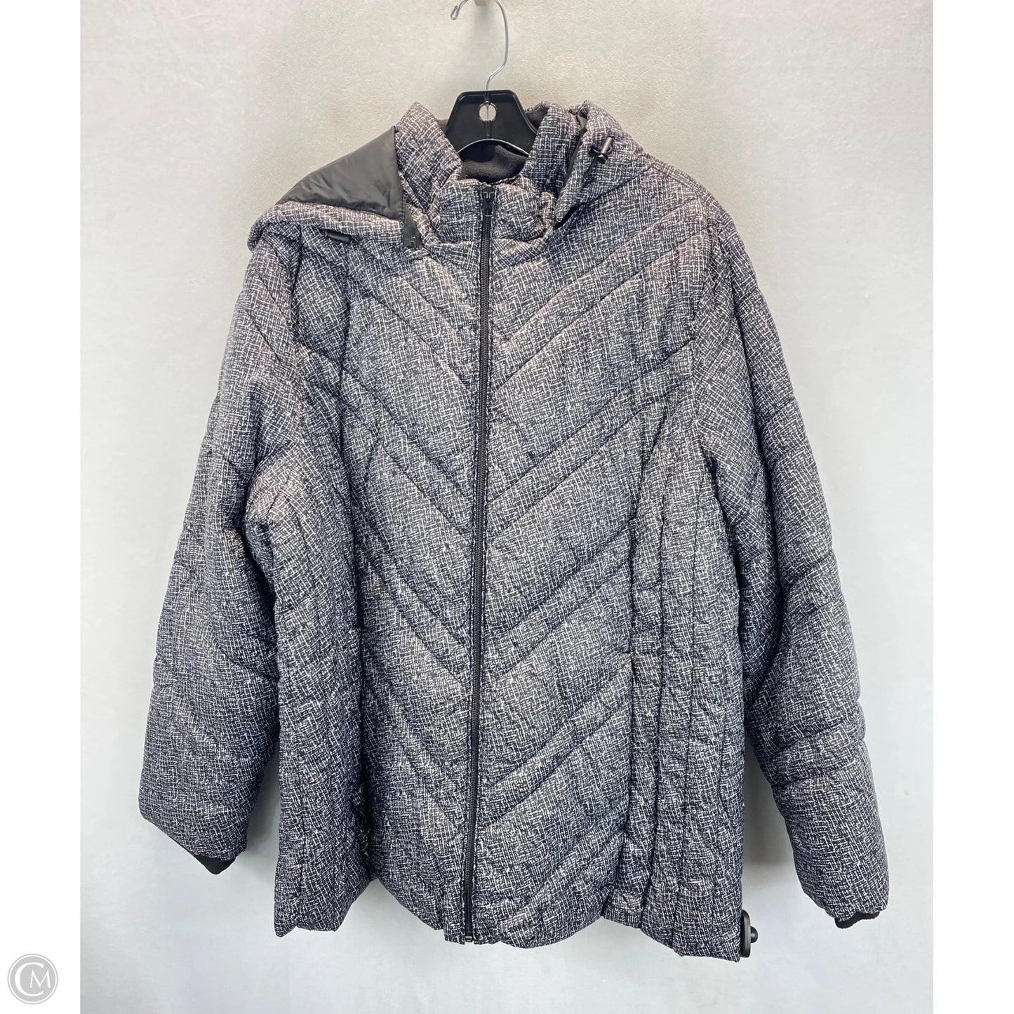 Coat Puffer & Quilted By Xersion In Black & White, Size: 1x