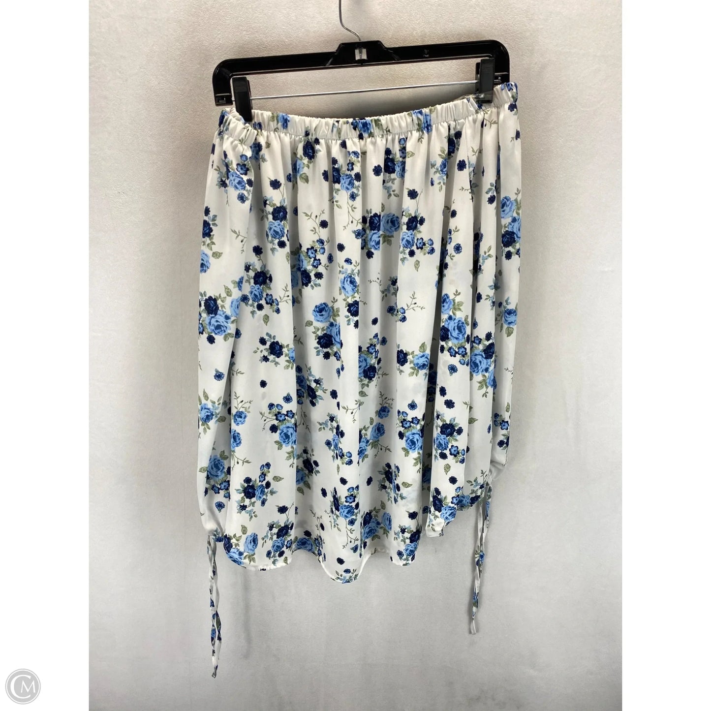 Top Long Sleeve By No Comment In Blue & White, Size: 1x