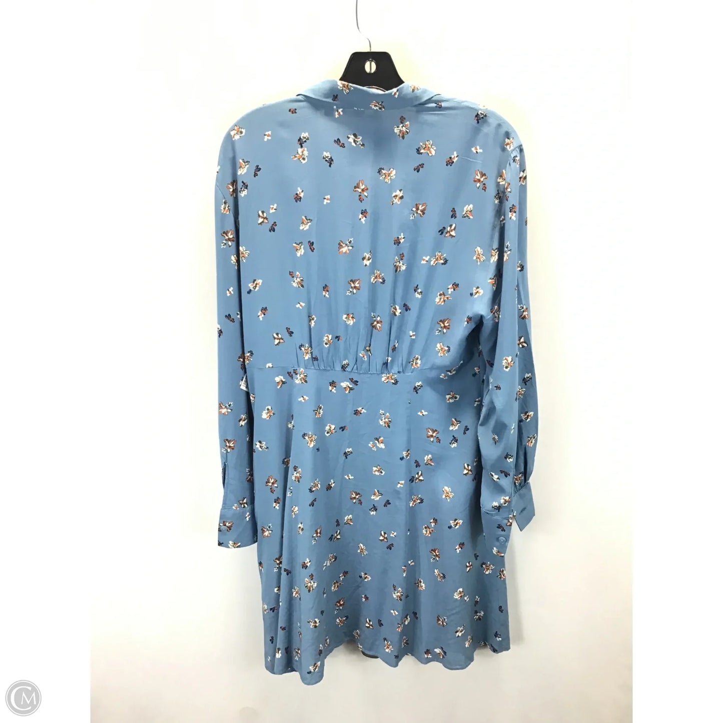 Dress Casual Midi By Uniqlo In Blue, Size: M