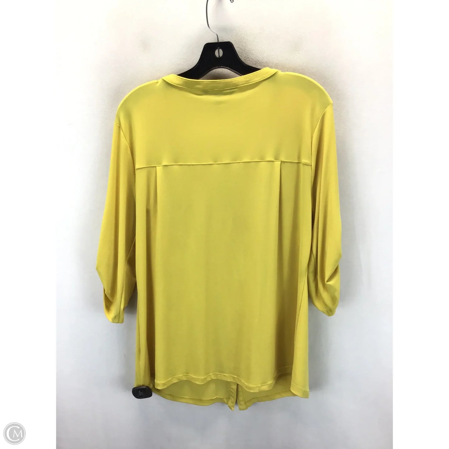 Top Long Sleeve By Ellen Tracy In Yellow, Size: L