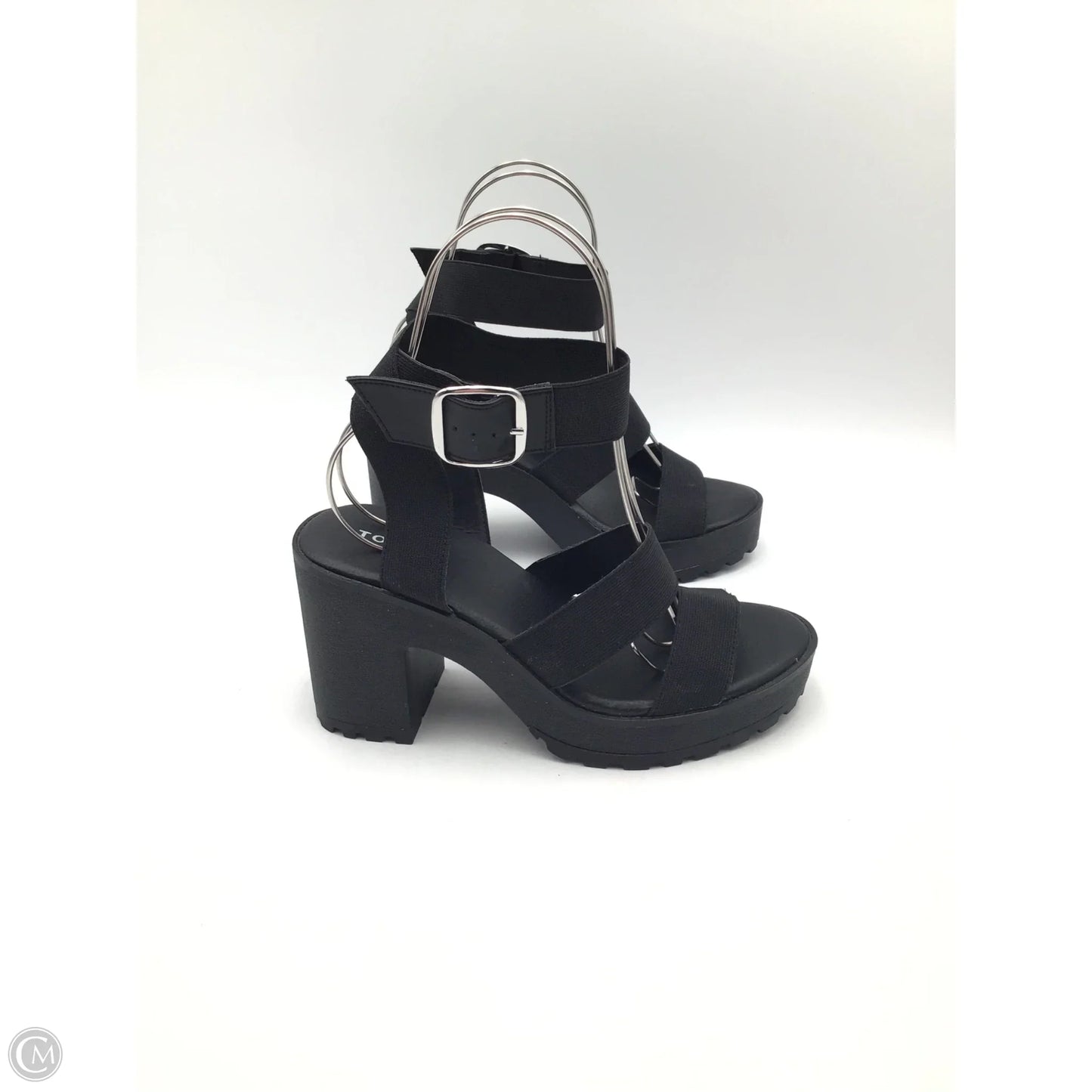 Sandals Heels Block By Torrid In Black, Size: 7.5
