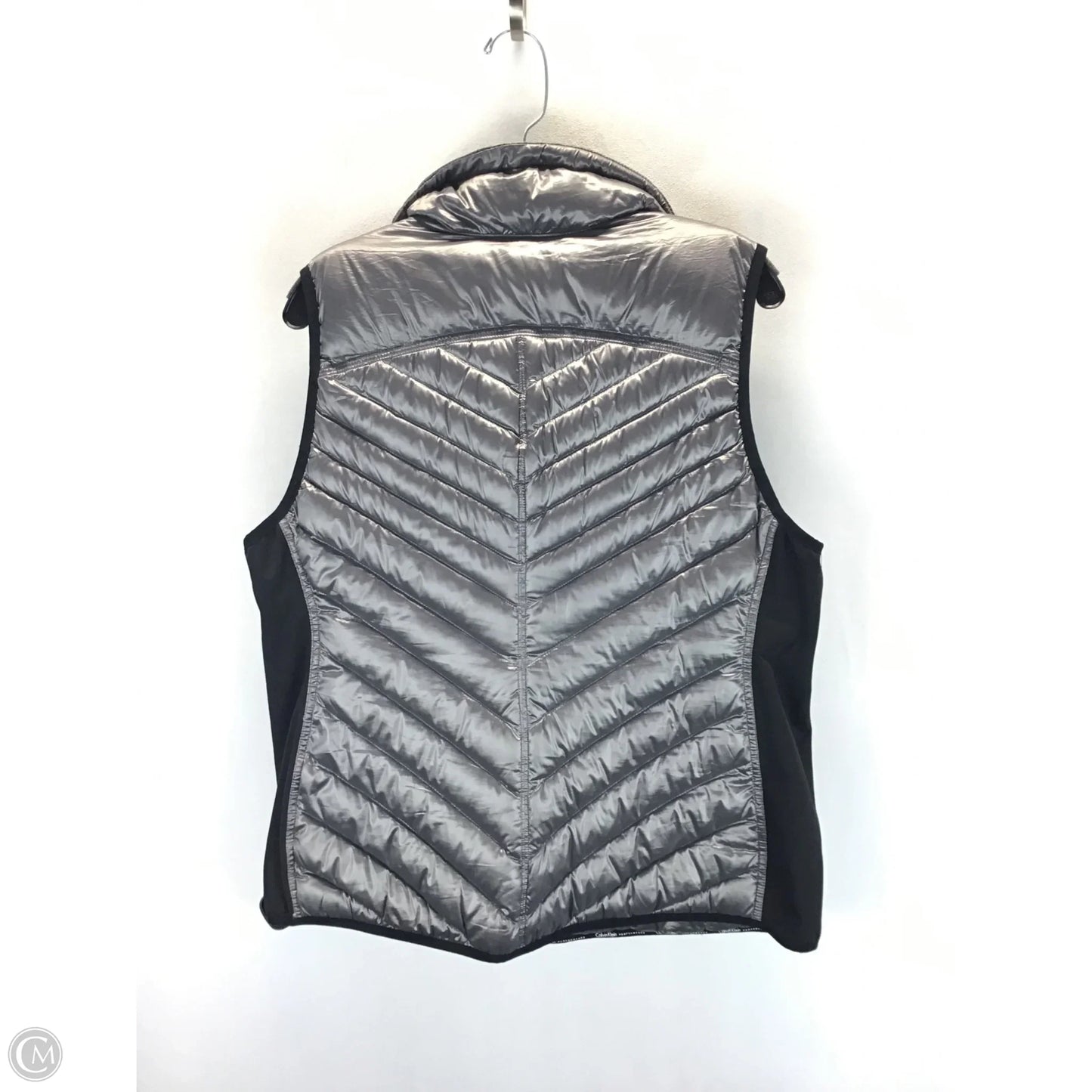Vest Puffer & Quilted By Calvin Klein In Silver, Size: 1x