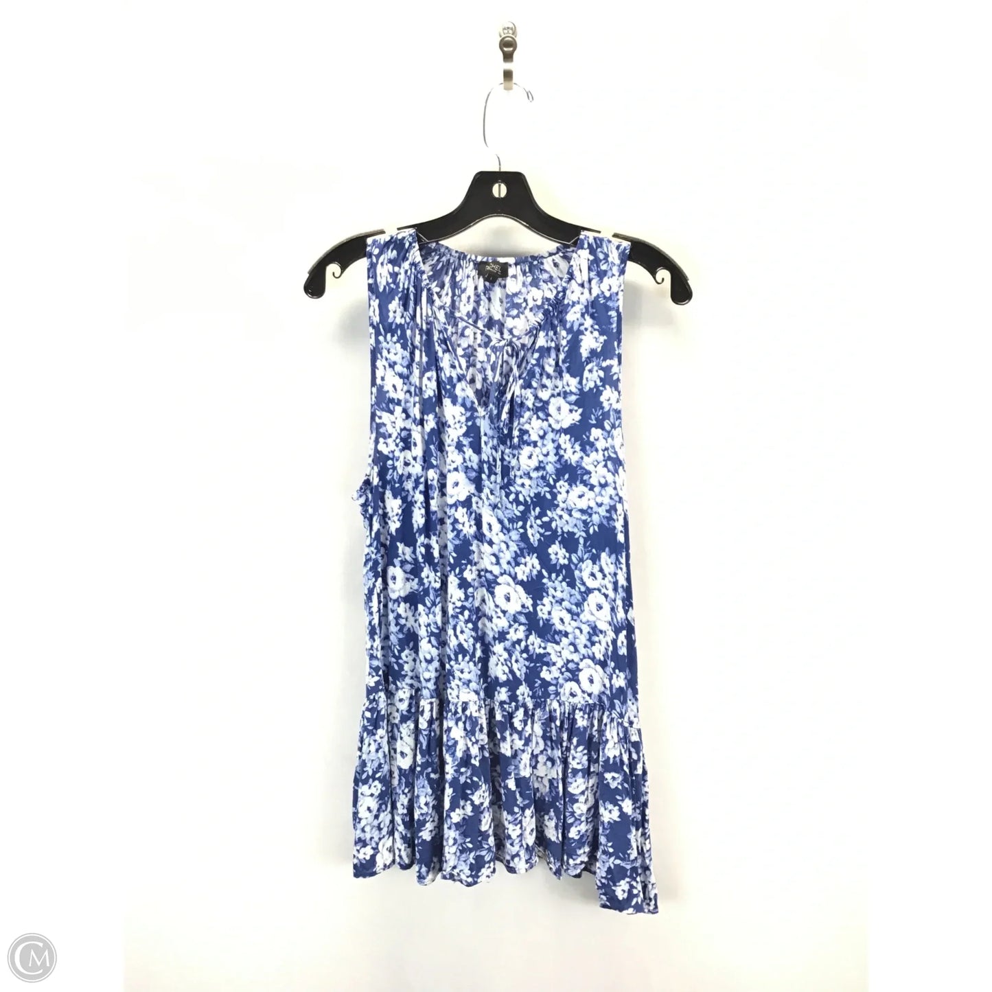 Top Sleeveless By Rachel Zoe In Blue & White, Size: L