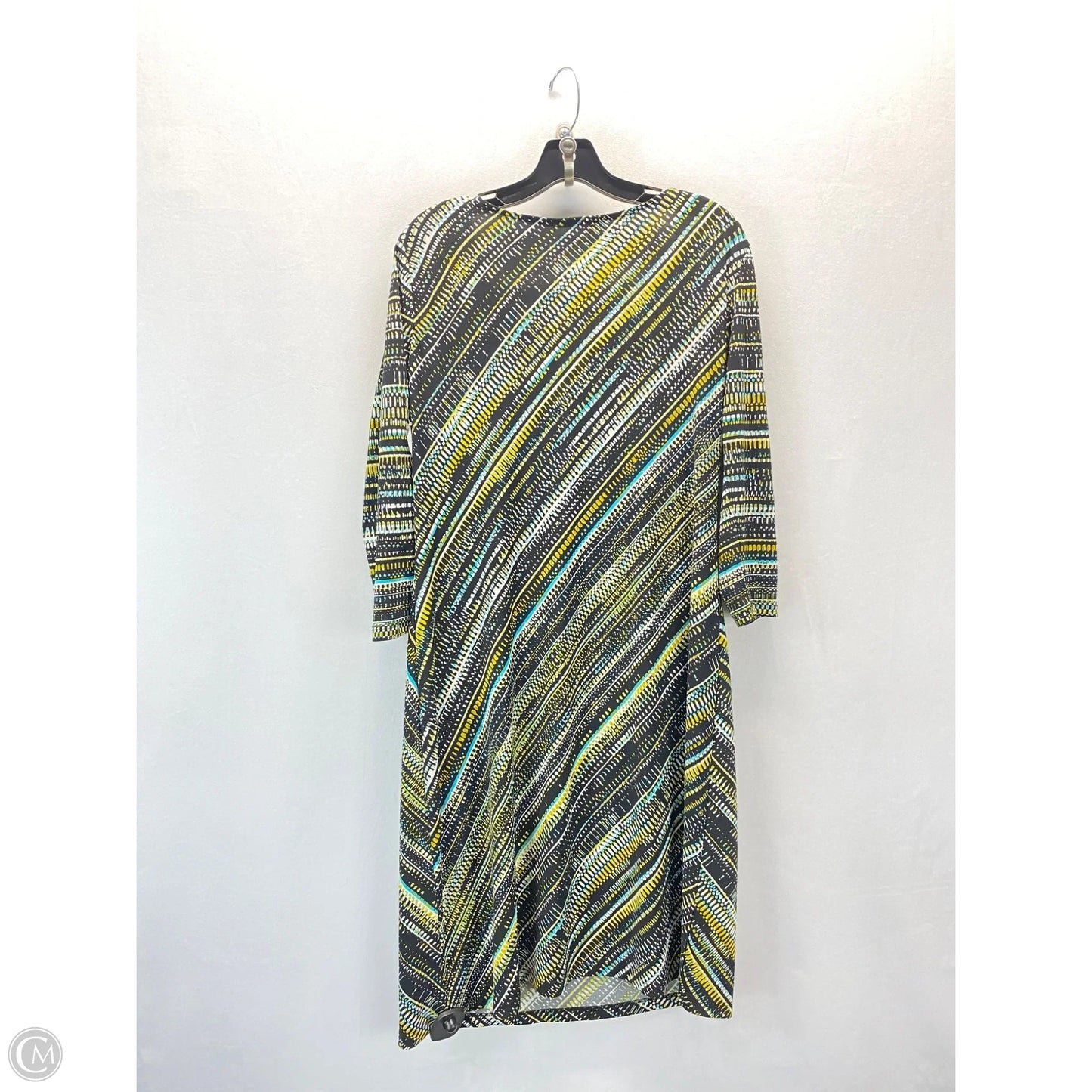 Dress Casual Midi By Calvin Klein In Multi-colored, Size: 14