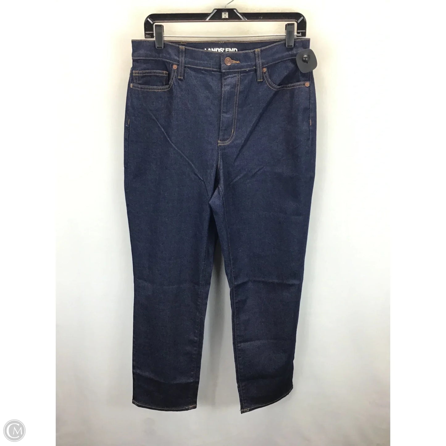 Jeans Straight By Lands End In Blue, Size: 12
