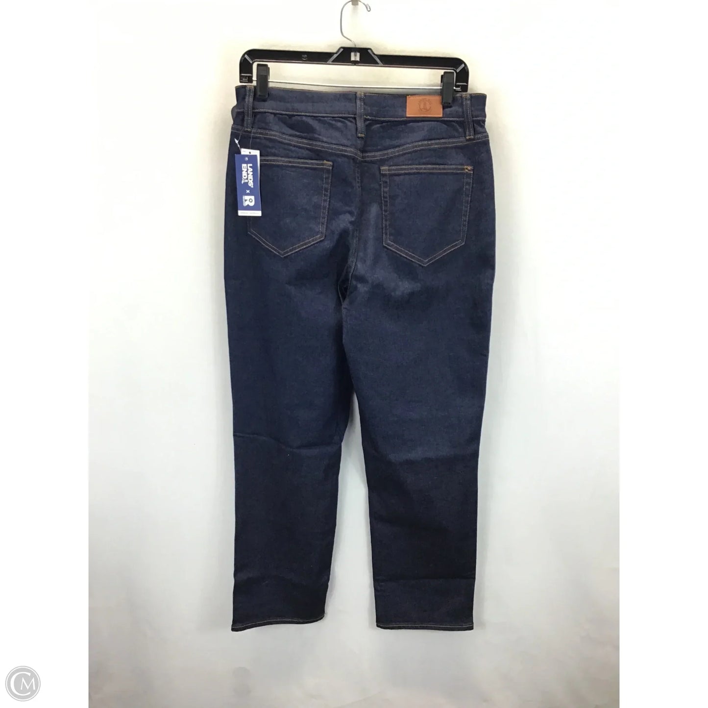 Jeans Straight By Lands End In Blue, Size: 12