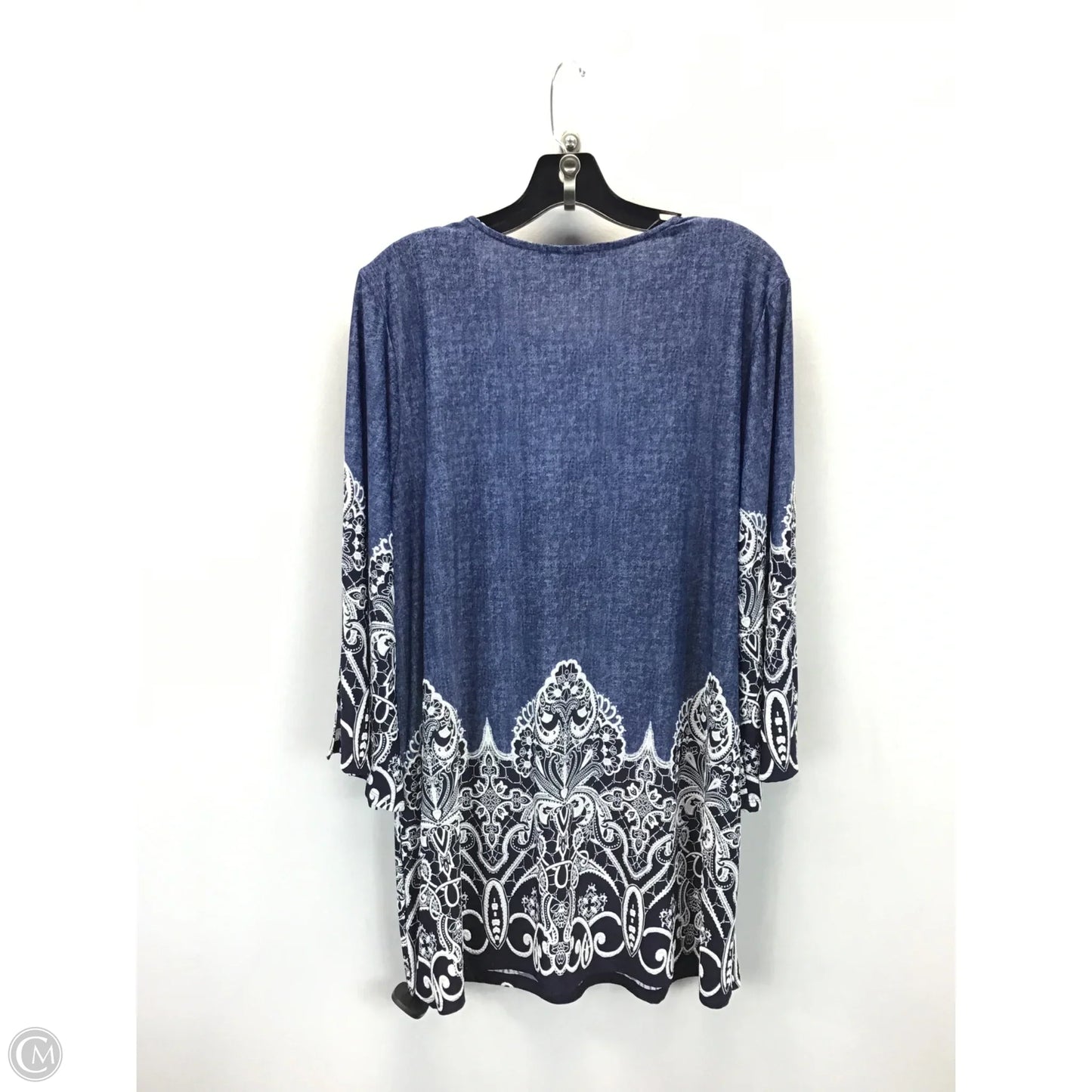 Top Long Sleeve By Dressbarn In Blue, Size: 1x