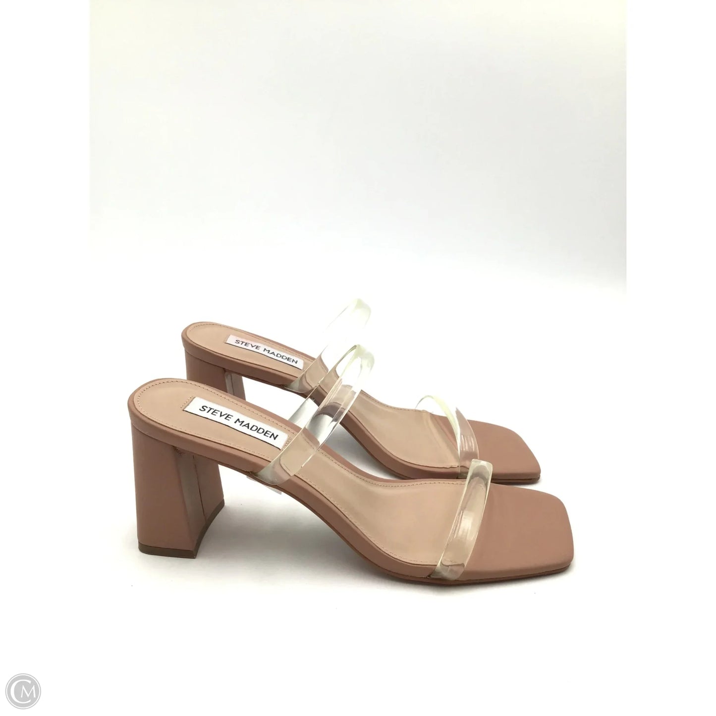 Sandals Heels Block By Steve Madden In Tan, Size: 7.5