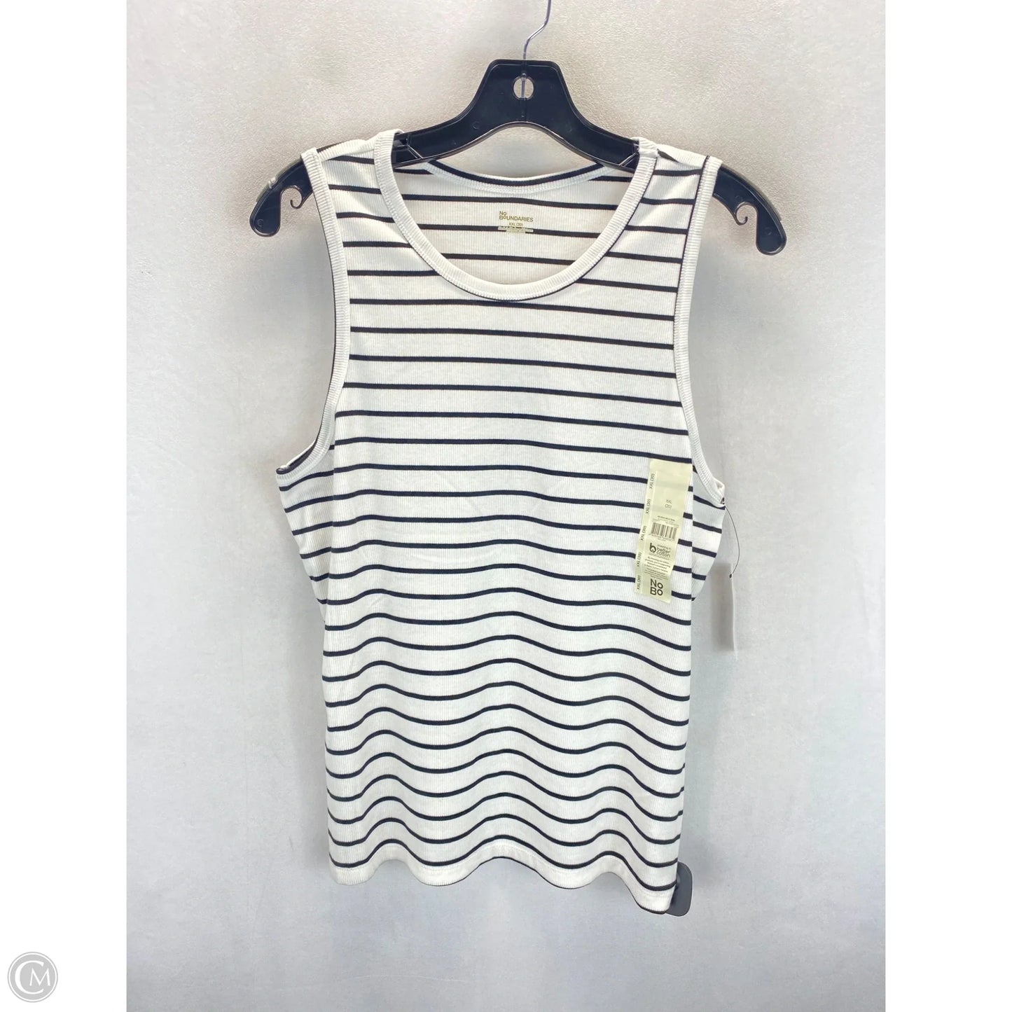 Top Sleeveless By No Boundaries In Striped Pattern, Size: Xxl