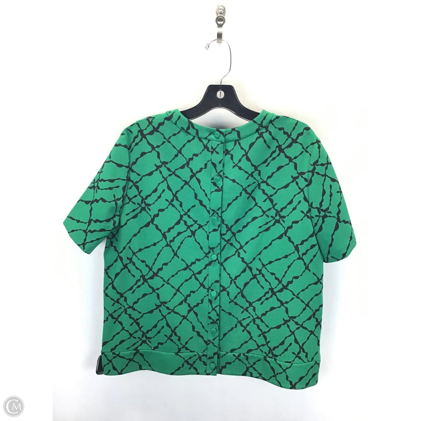 Top Short Sleeve By Anne Klein In Green, Size: 14