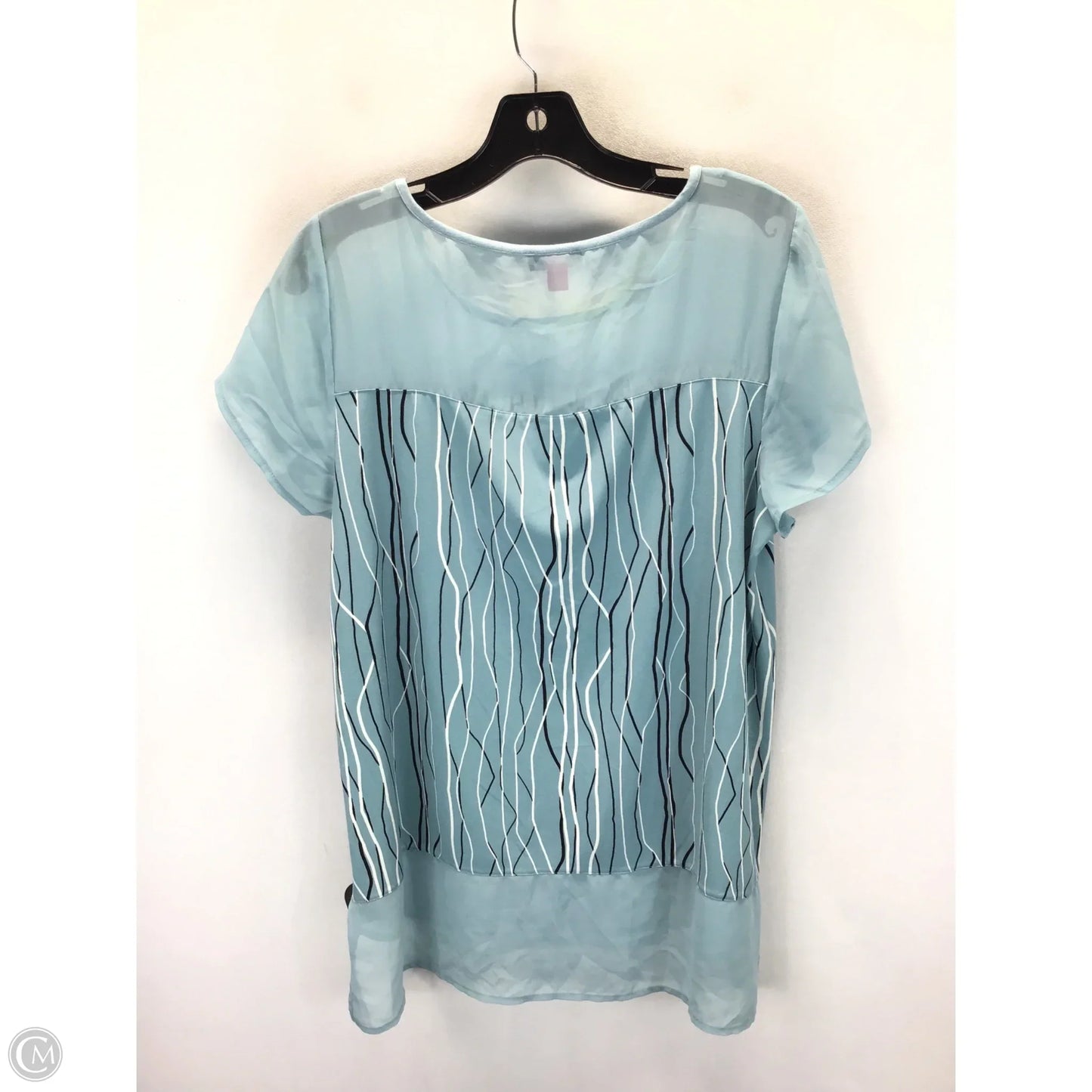 Top Short Sleeve By Vince Camuto In Blue, Size: L