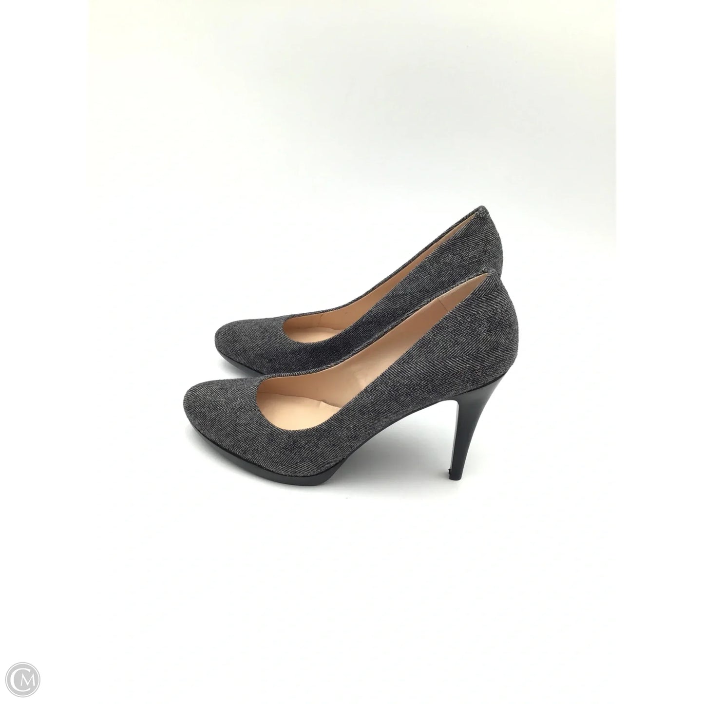 Shoes Heels Kitten By Nine West In Grey, Size: 10