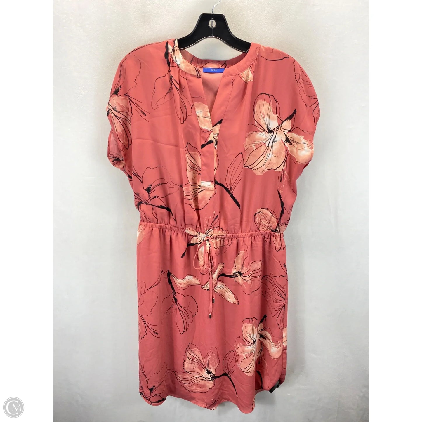 Dress Casual Midi By Apt 9 In Floral Print, Size: L