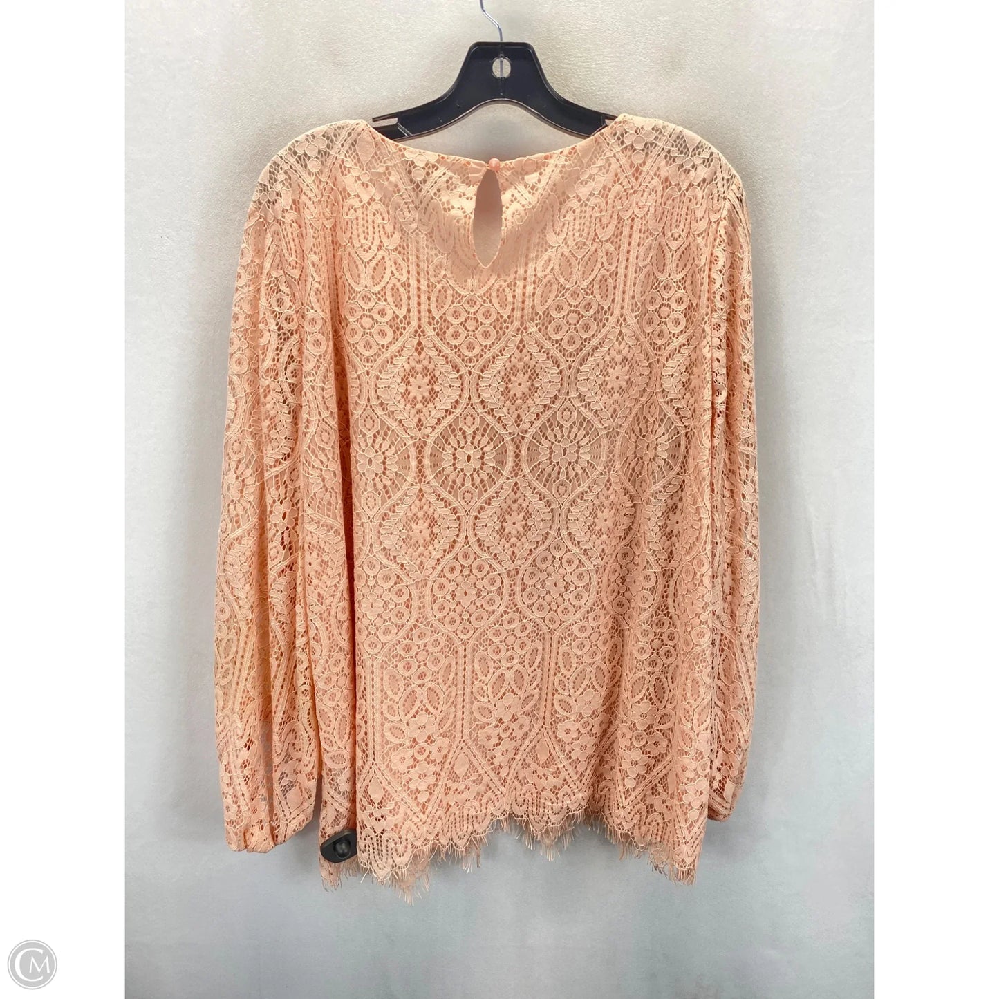 Top Long Sleeve By Worthington In Pink, Size: Xxl