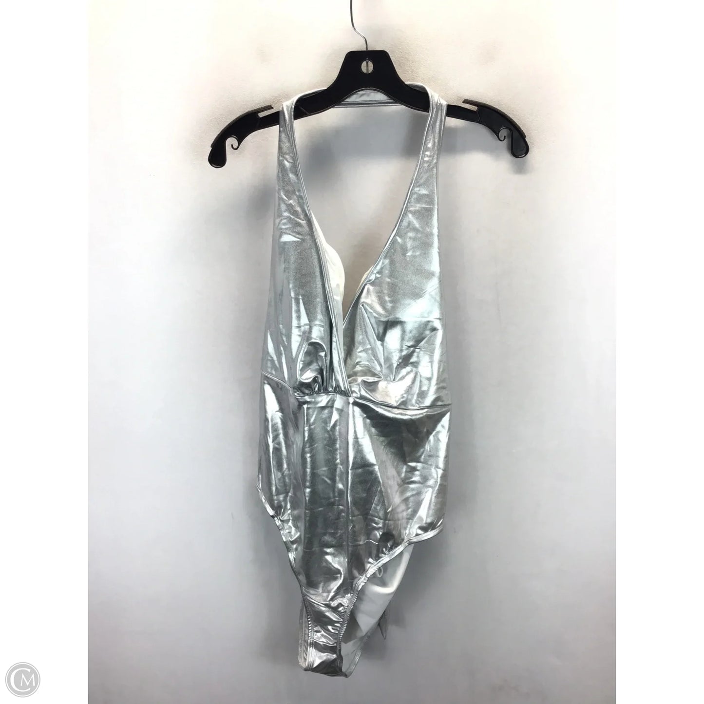 Swimsuit By Clothes Mentor In Silver, Size: 4x