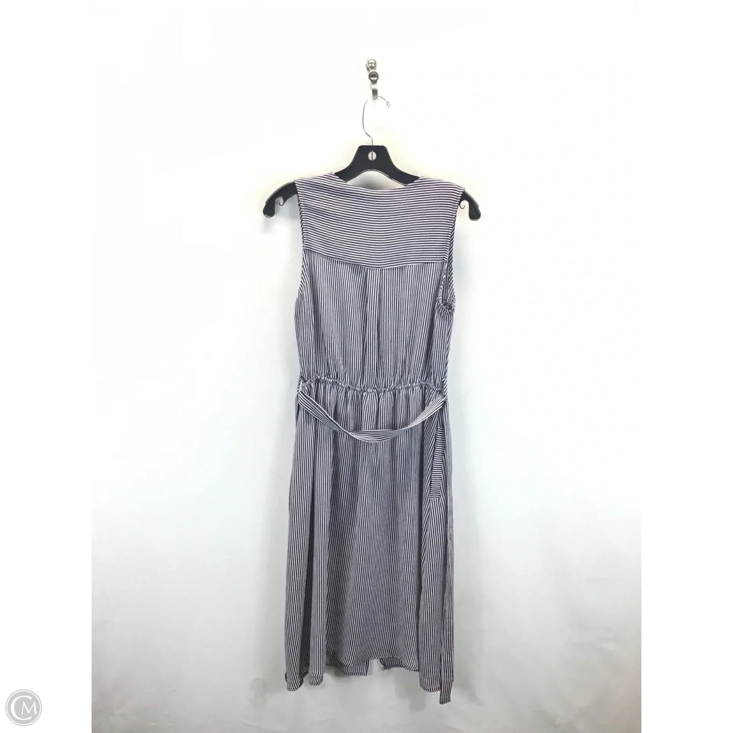 Dress Casual Midi By Monteau In Striped Pattern, Size: M