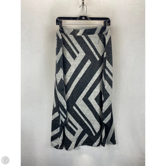 Skirt Midi By Clothes Mentor In Grey, Size: L