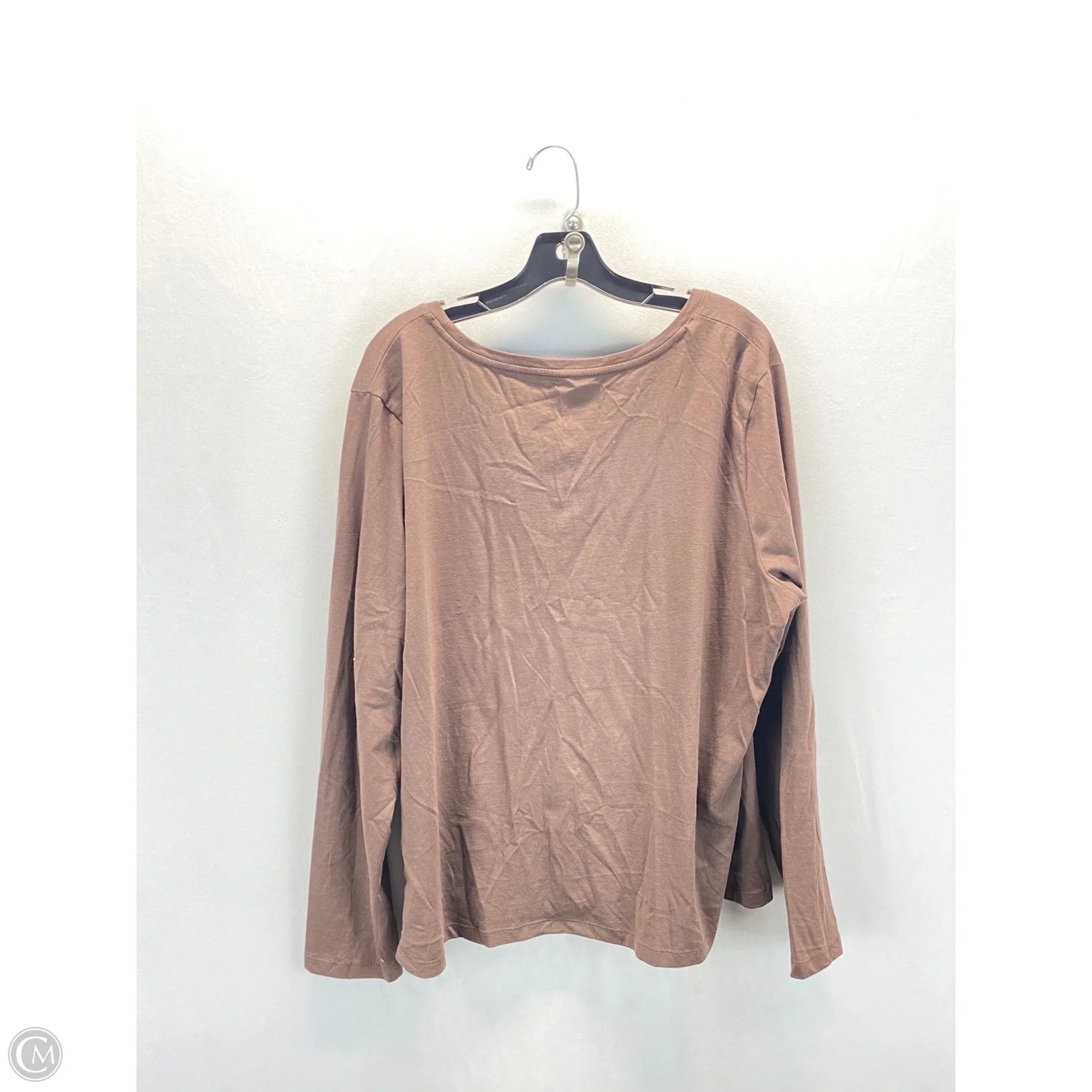 Top Long Sleeve By A New Day In Brown, Size: Xxl