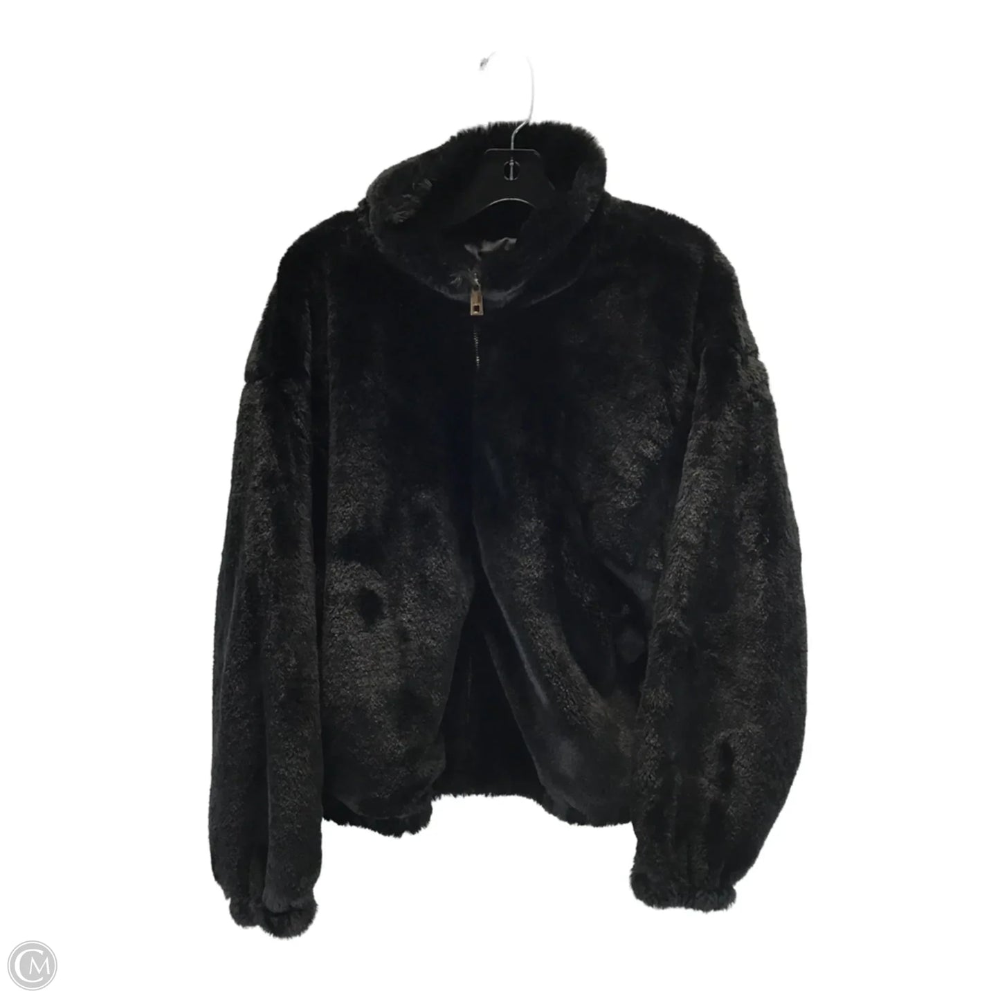 Jacket Faux Fur & Sherpa By Worthington In Black, Size: L