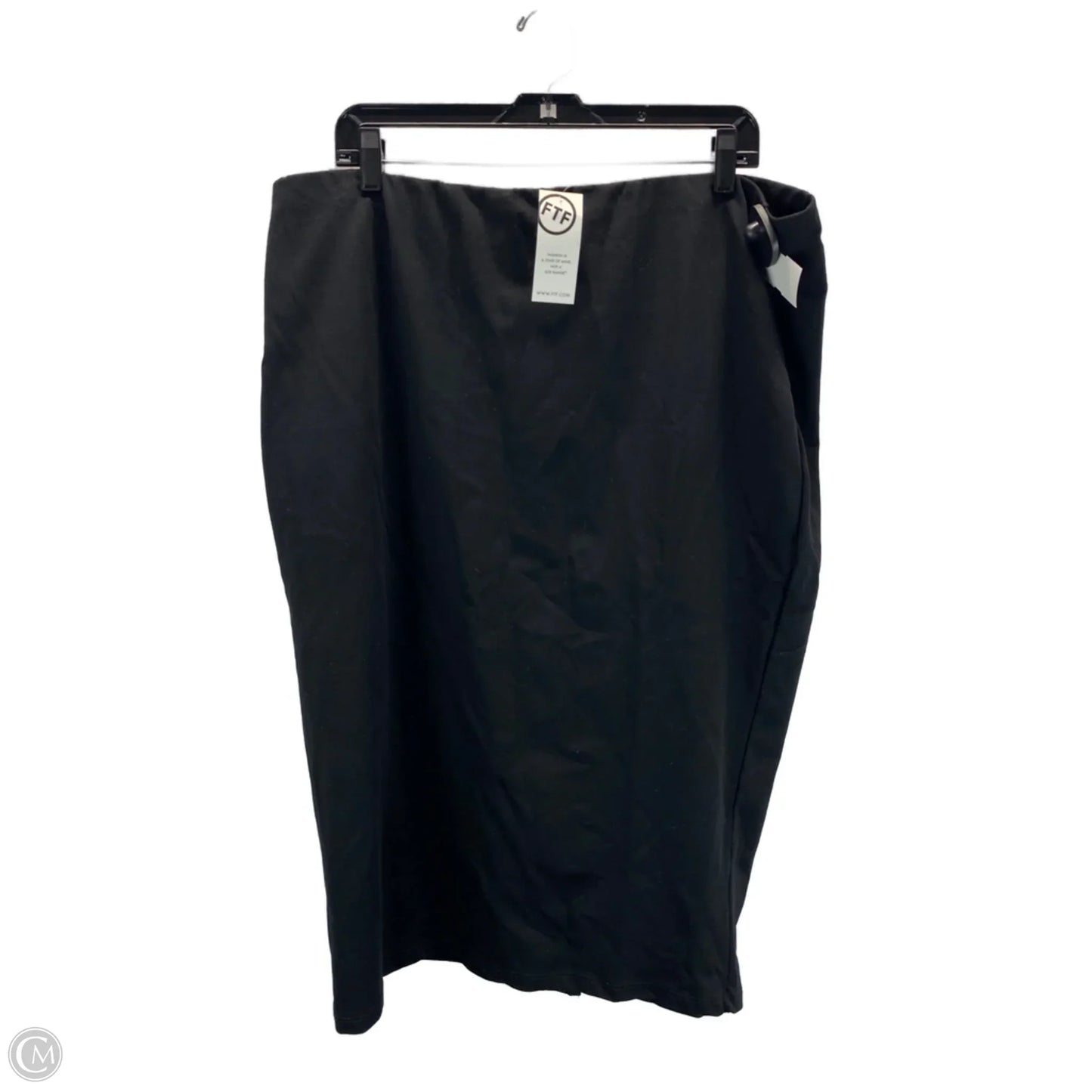 Skirt Midi By Fashion To Figure In Black, Size: 3x