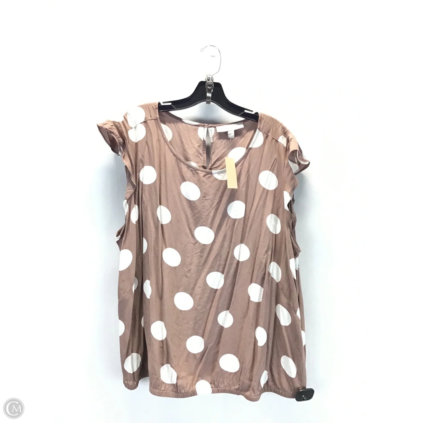 Top Sleeveless By Loft In Polkadot Pattern, Size: 22