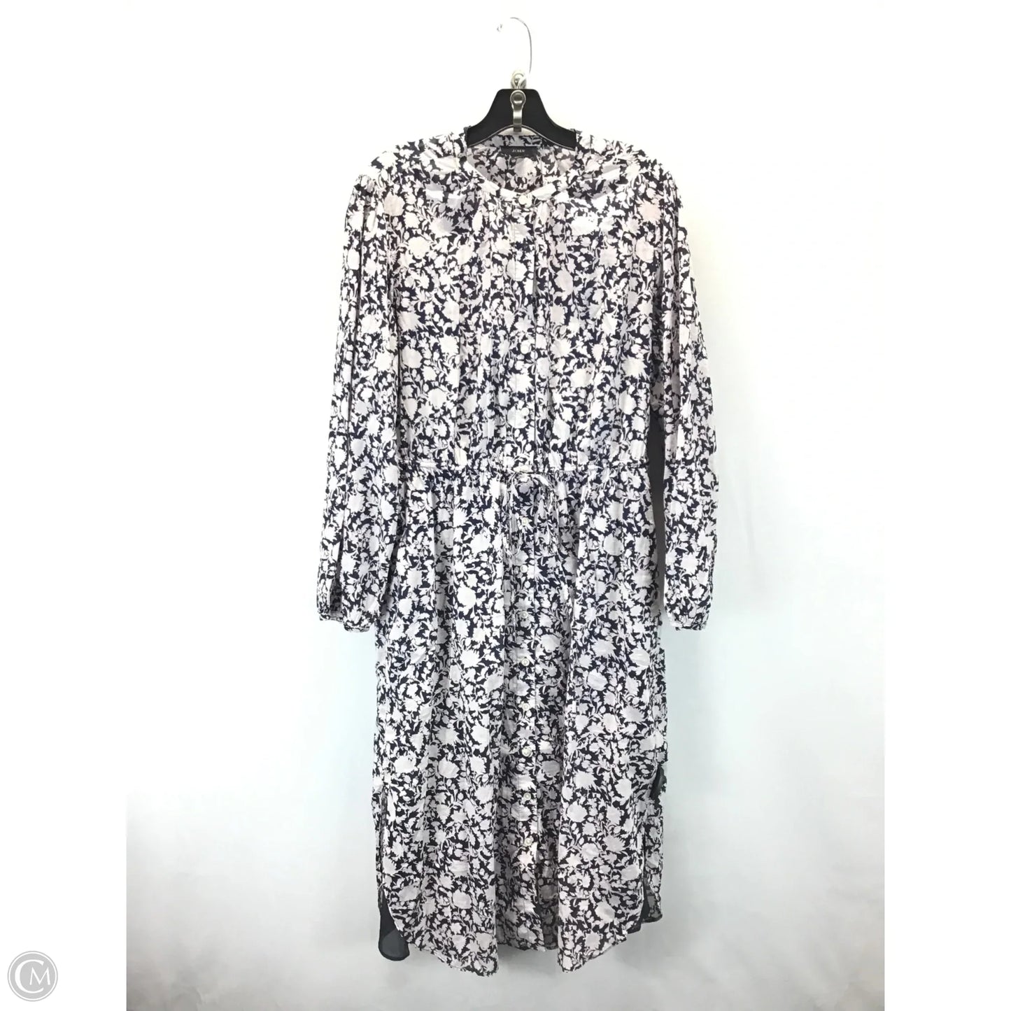 Dress Casual Maxi By J. Crew In Black & Pink, Size: 14