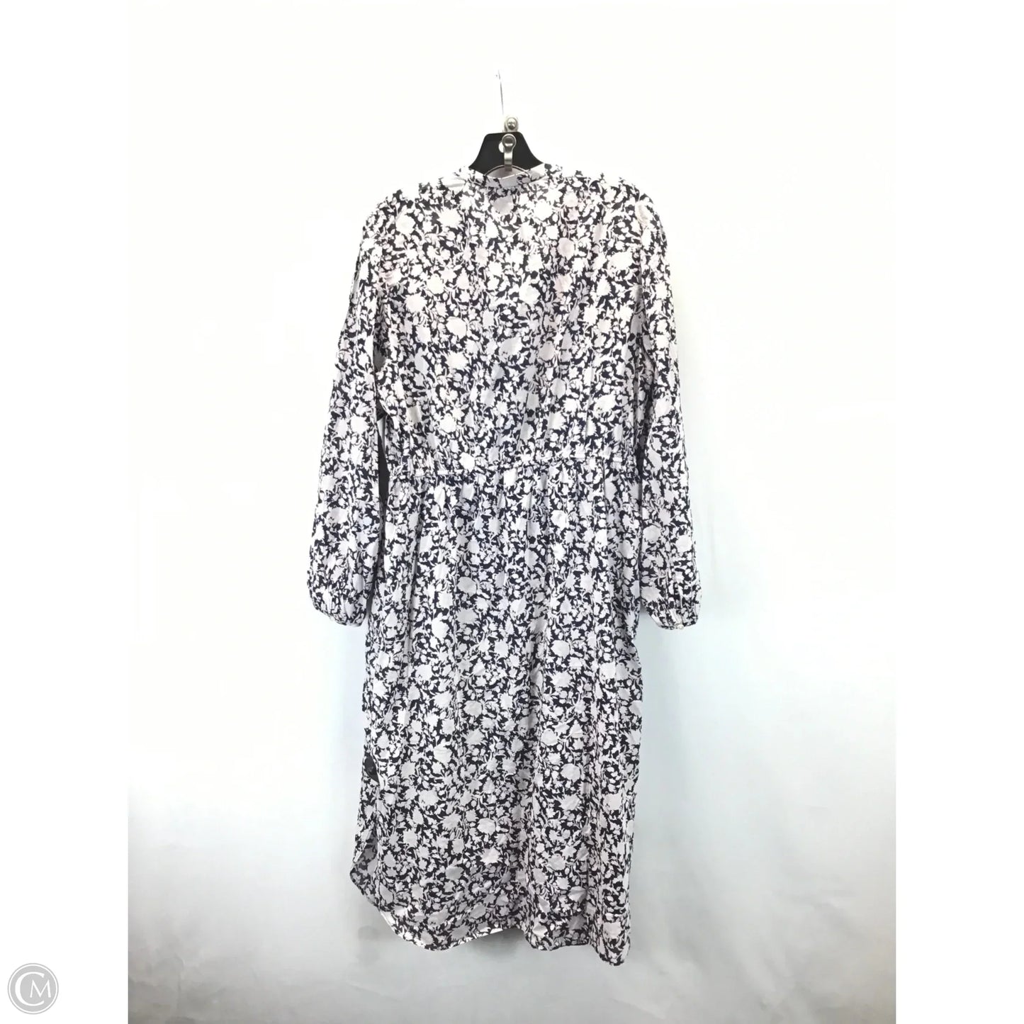 Dress Casual Maxi By J. Crew In Black & Pink, Size: 14