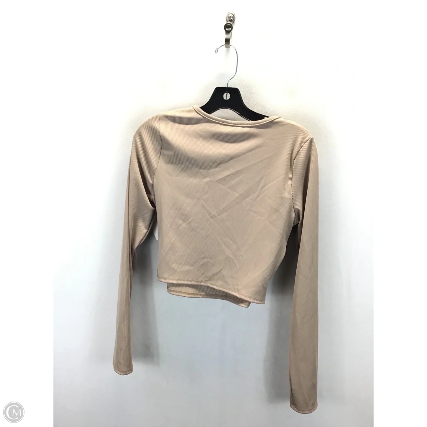 Top Long Sleeve By Fashion Nova In Tan, Size: Xl