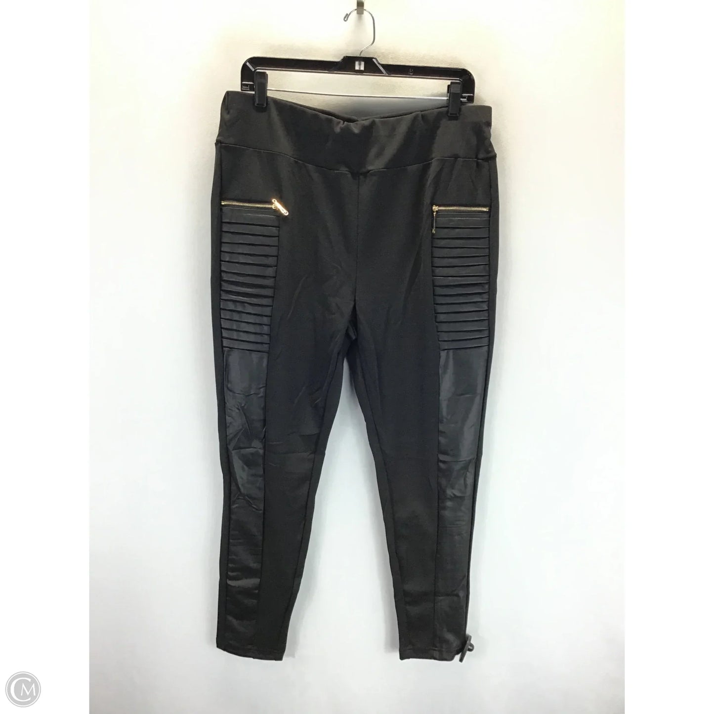 Pants Leggings By Clothes Mentor In Black & Gold, Size: 2x