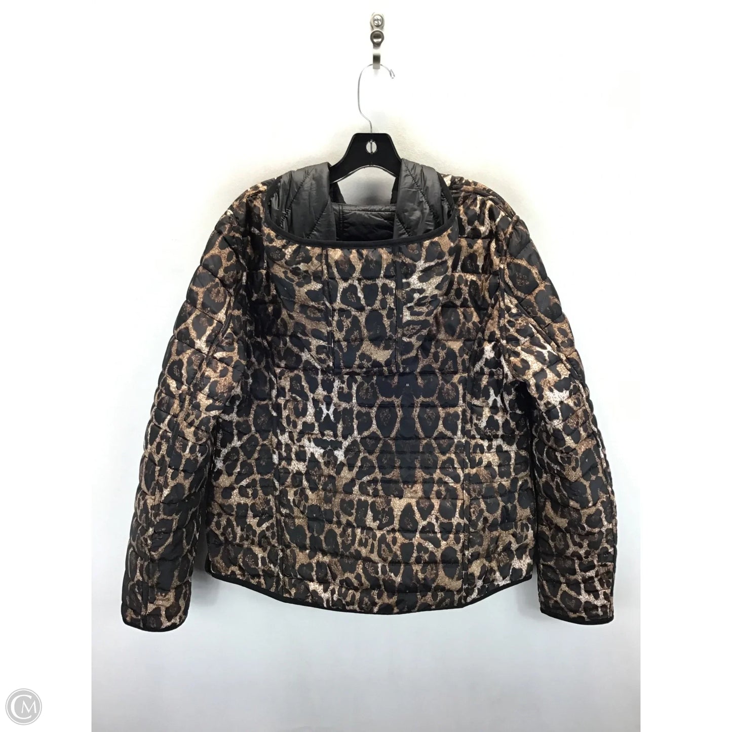 Coat Puffer & Quilted By Dressbarn In Animal Print, Size: L