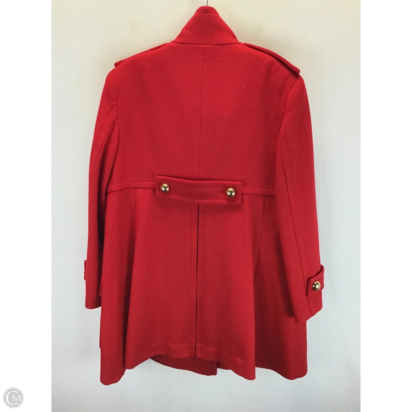 Coat Peacoat By Via Spiga In Red, Size: L