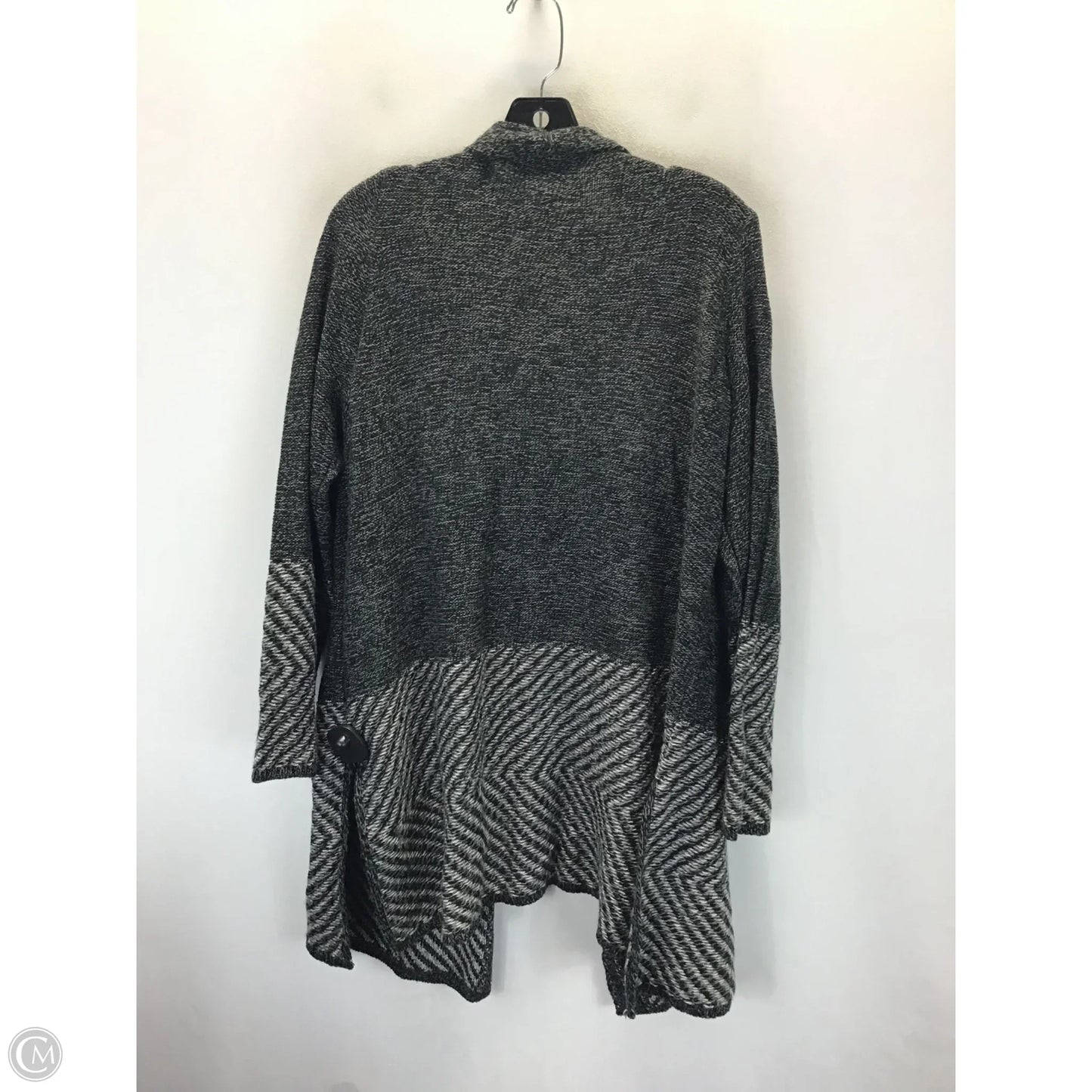 Cardigan By Karen Scott In Grey, Size: 1x