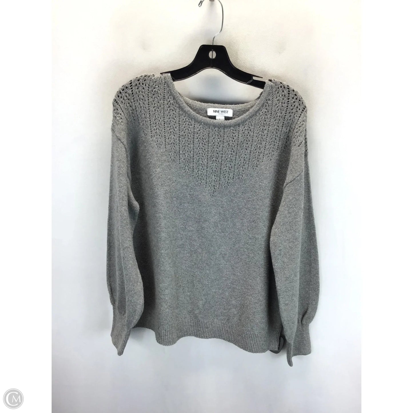 Sweater By Nine West In Grey, Size: L