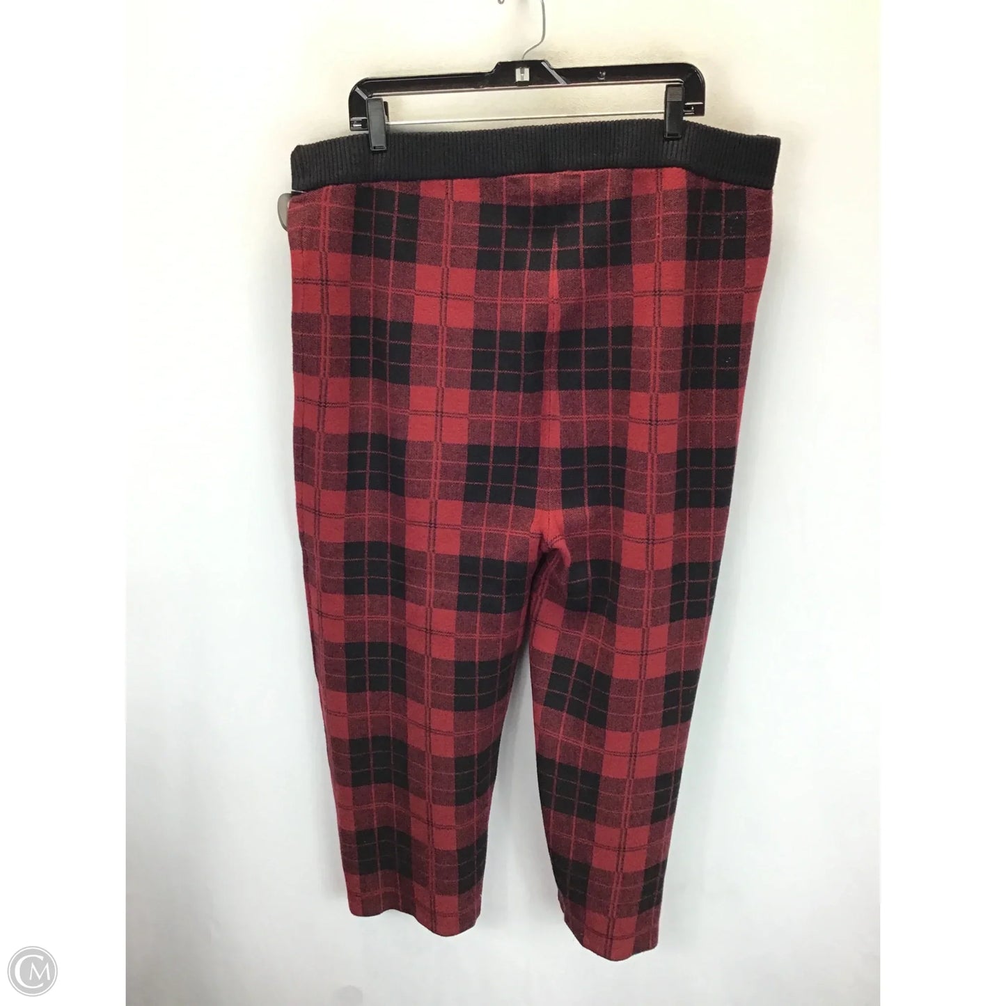 Pants Set 2pc By Eloquii In Black & Red, Size: 1x