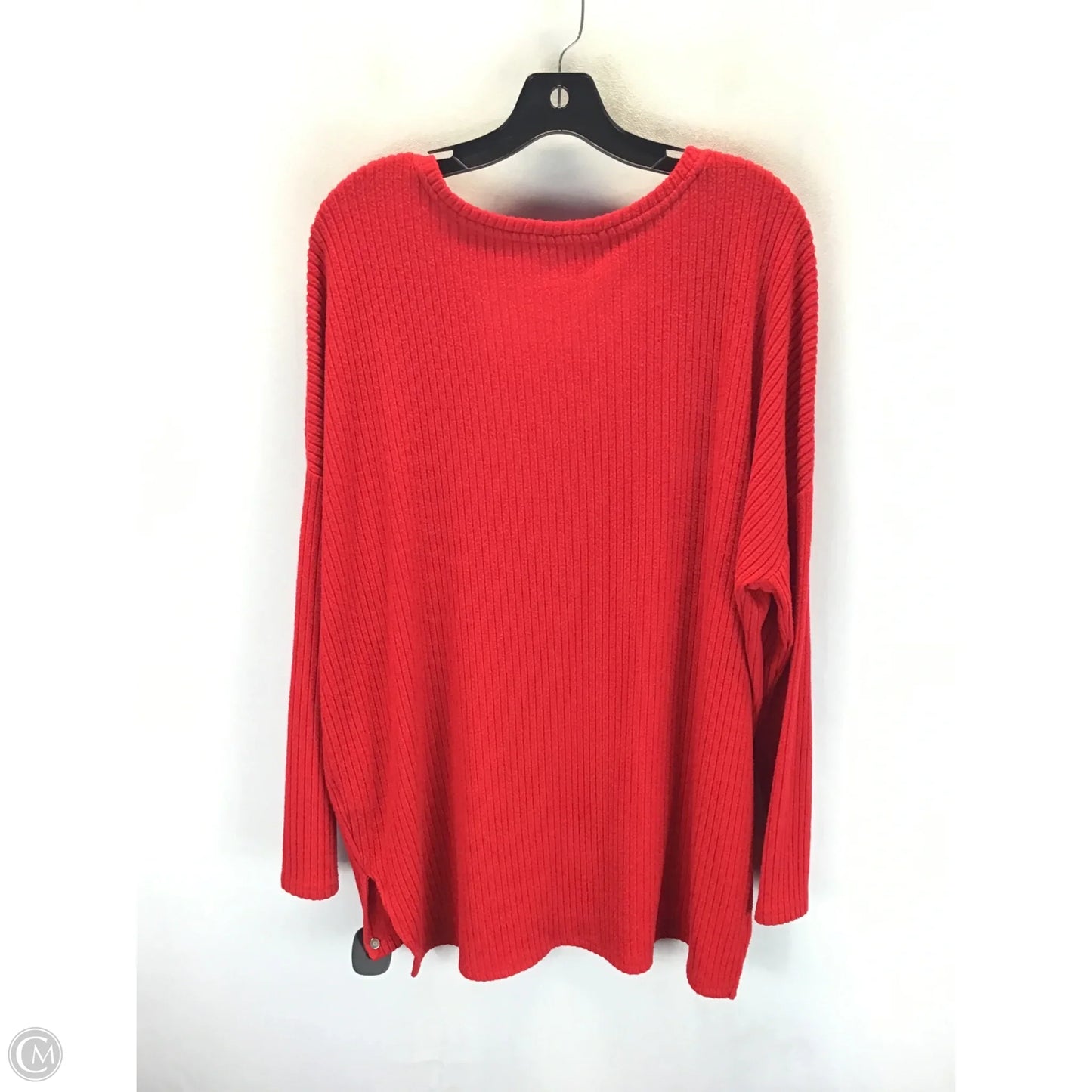 Top Long Sleeve By Time And Tru In Red, Size: L