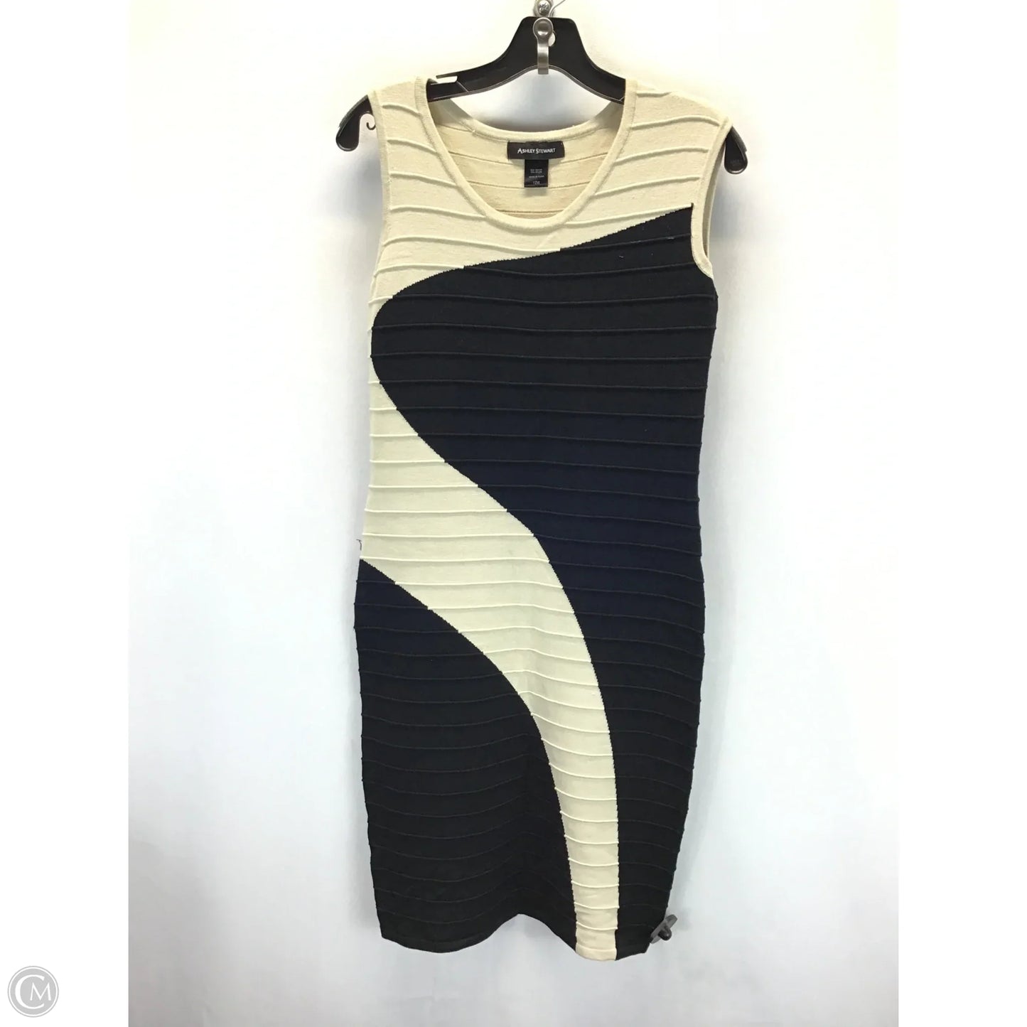 Dress Casual Midi By Ashley Stewart In Black & Tan, Size: 12