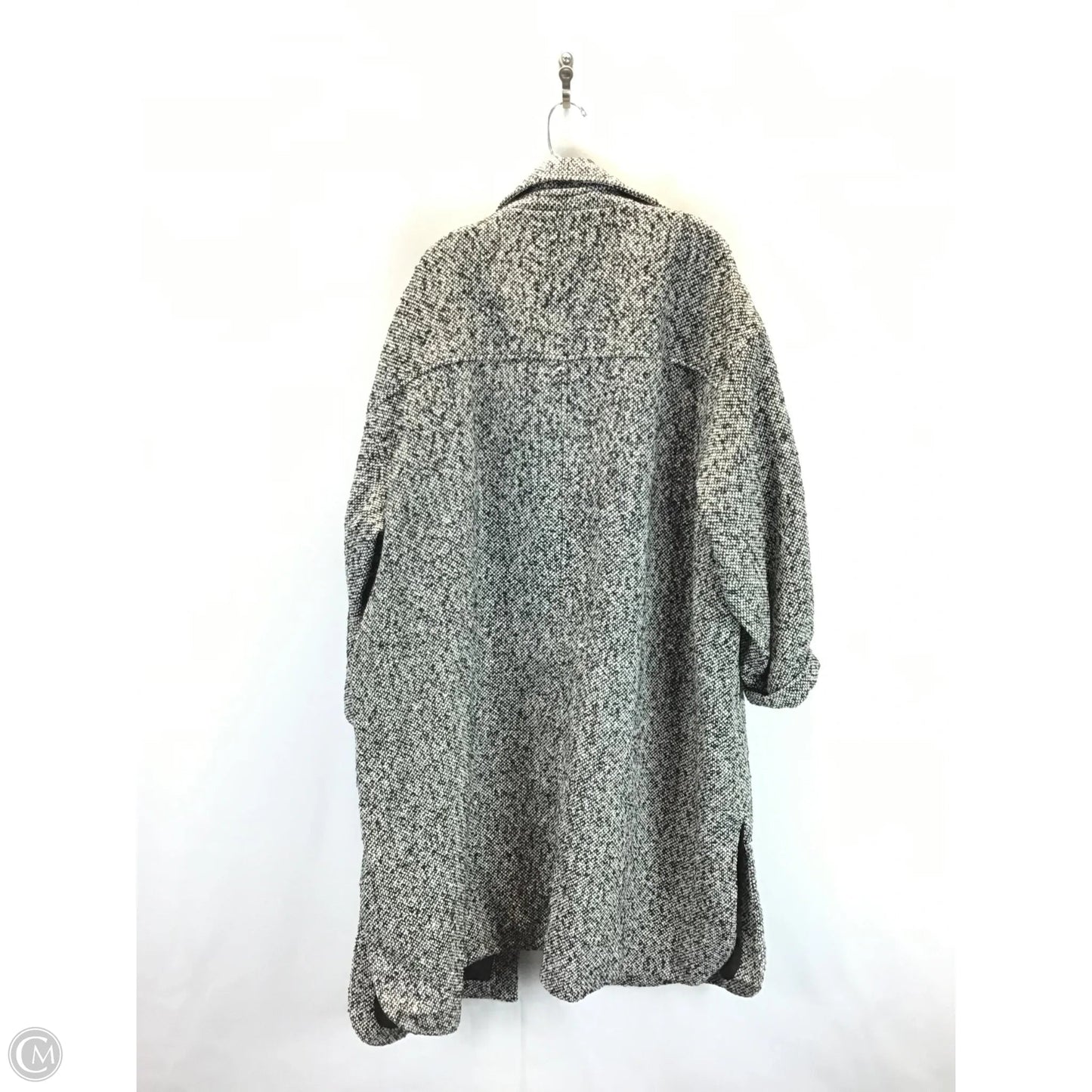 Coat Peacoat By H&m In Black & White, Size: Xxl