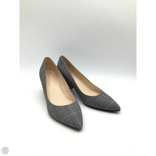 Shoes Heels Block By Nine West In Plaid Pattern, Size: 8