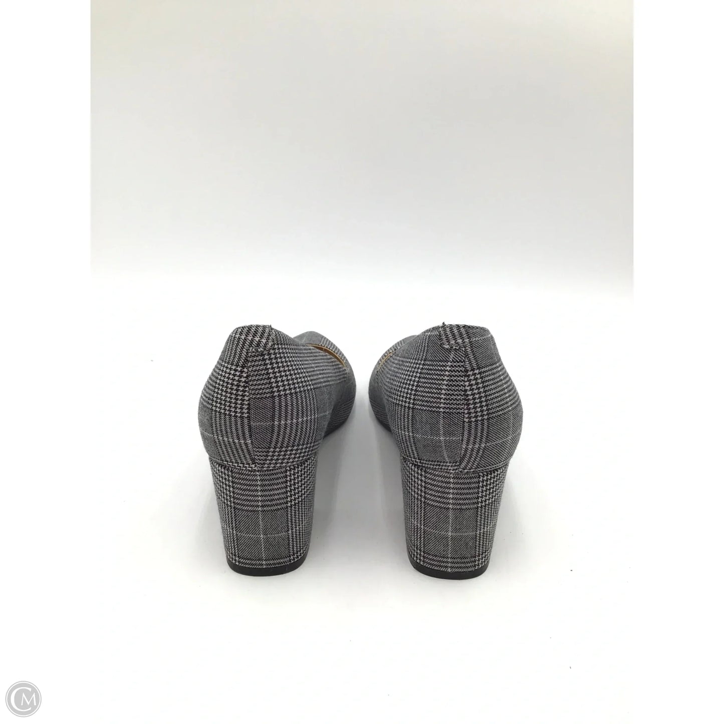 Shoes Heels Block By Nine West In Plaid Pattern, Size: 8